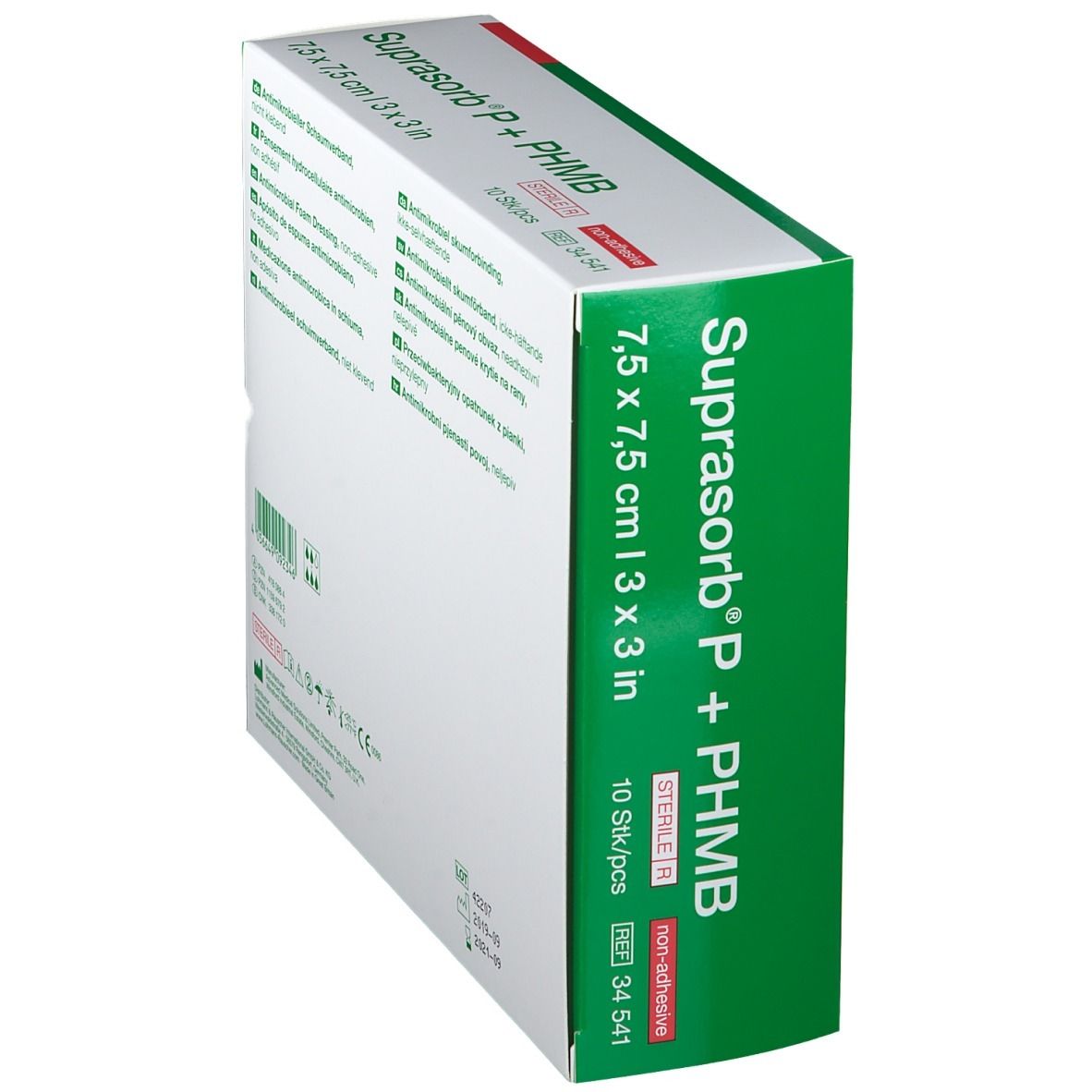 Suprasorb® P + PHMB Antimikrobieller PU Schaumverband 7,5 cm x 7,5 cm