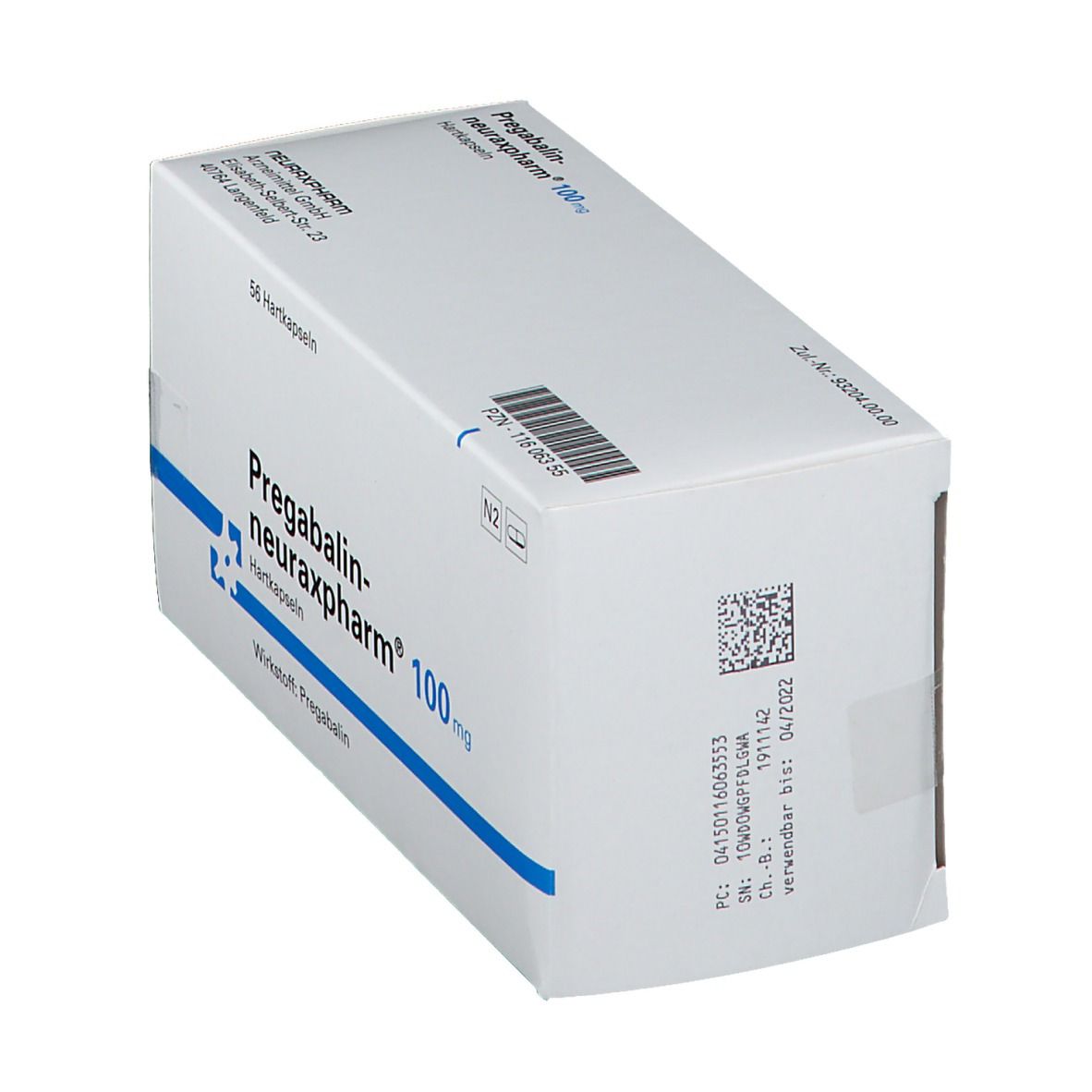 PREGABALIN-neuraxpharm 100 mg Hartkapseln 56 St