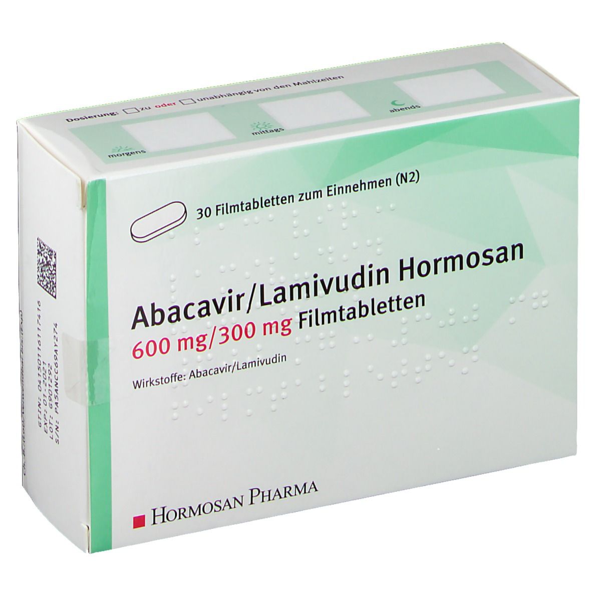 Abacavir/Lamivudin Hormosan 600 mg/300 mg