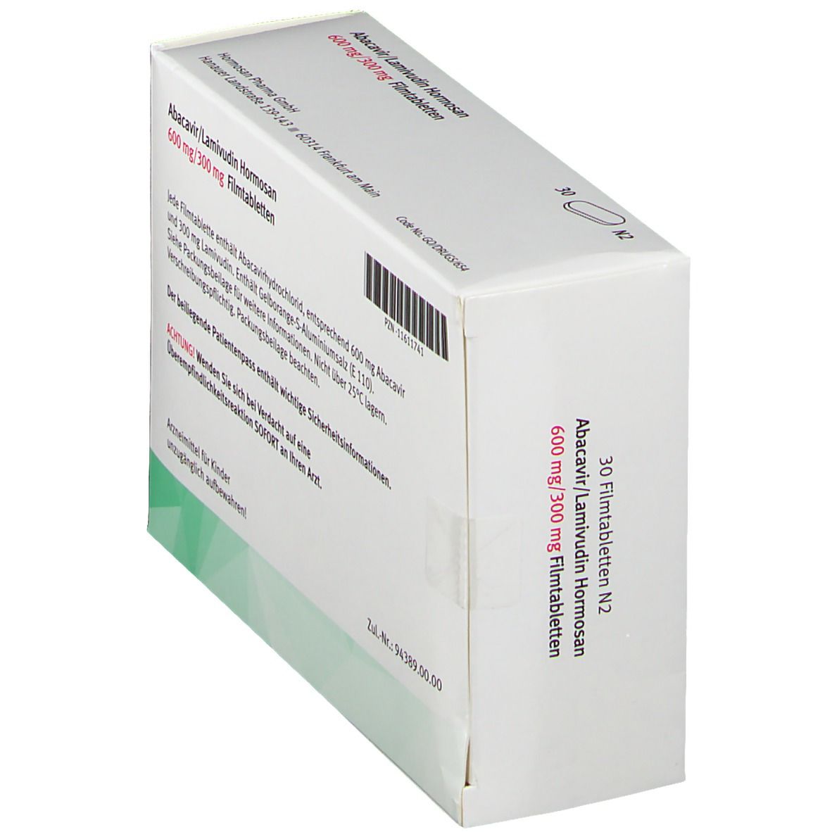 Abacavir/Lamivudin Hormosan 600 mg/300 mg