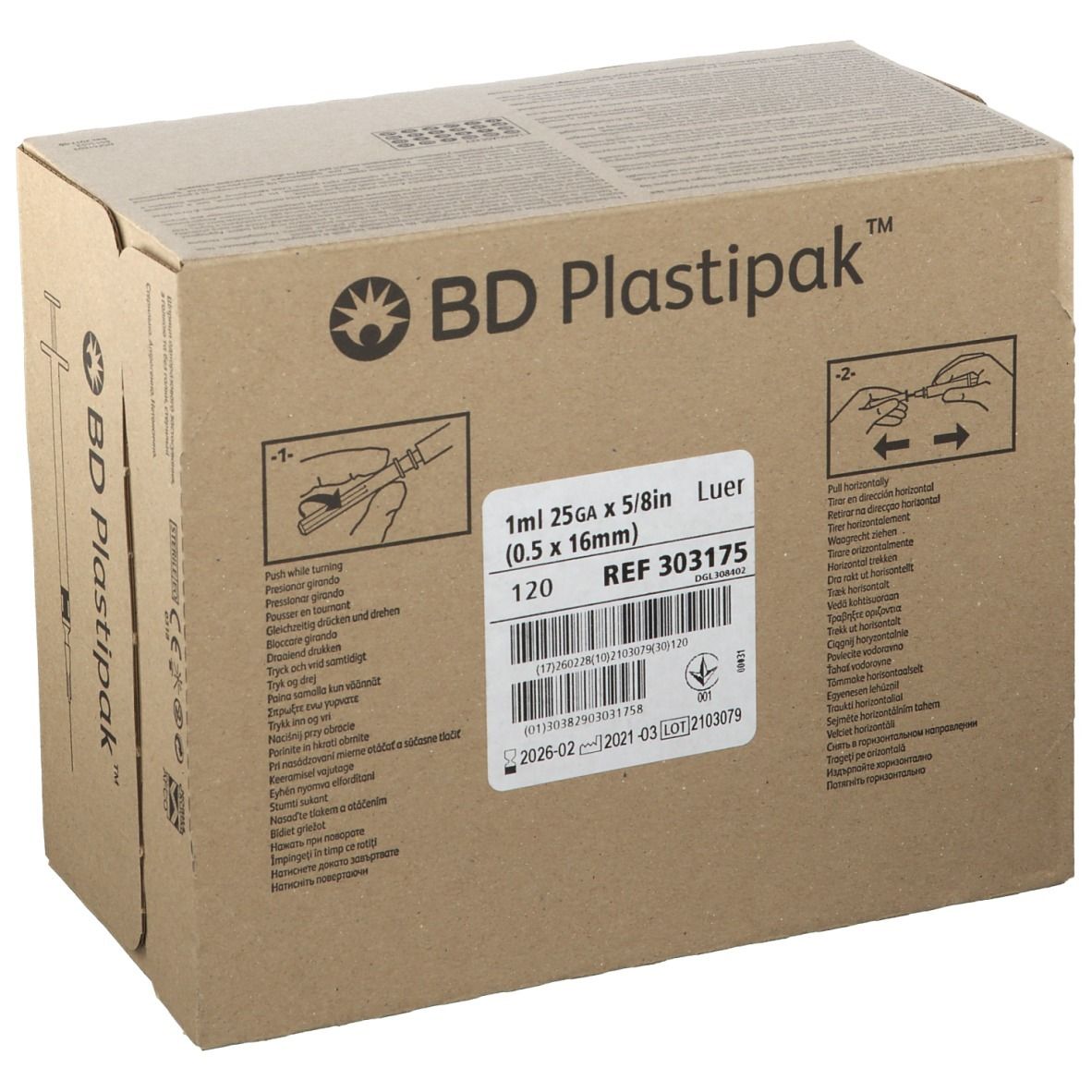 BD Plastipak™ Tuberkulinspritze mit Kanüle 25 g