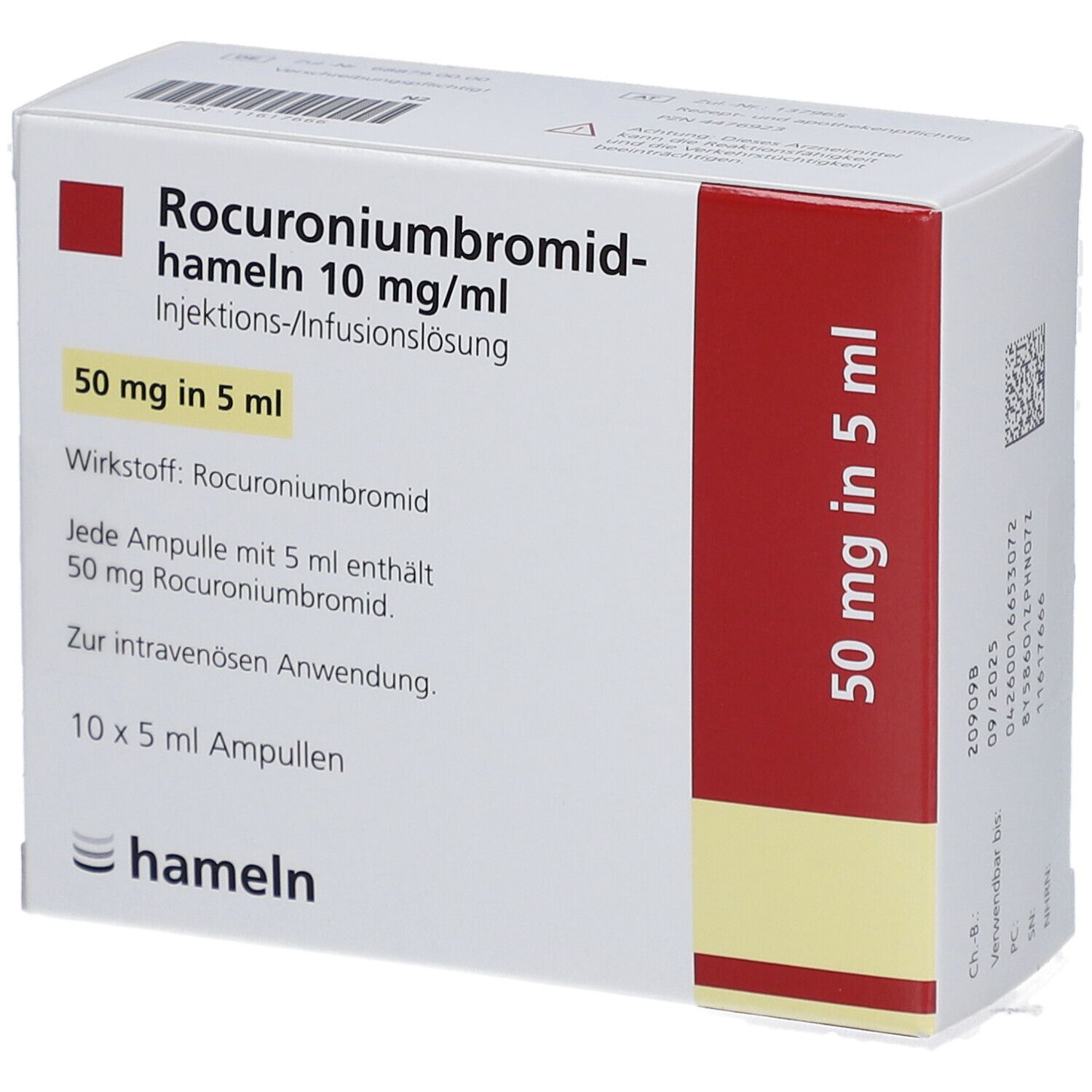 ROCURONIUMBROMID-hameln 10 mg/ml Inj./Inf.L.Amp.