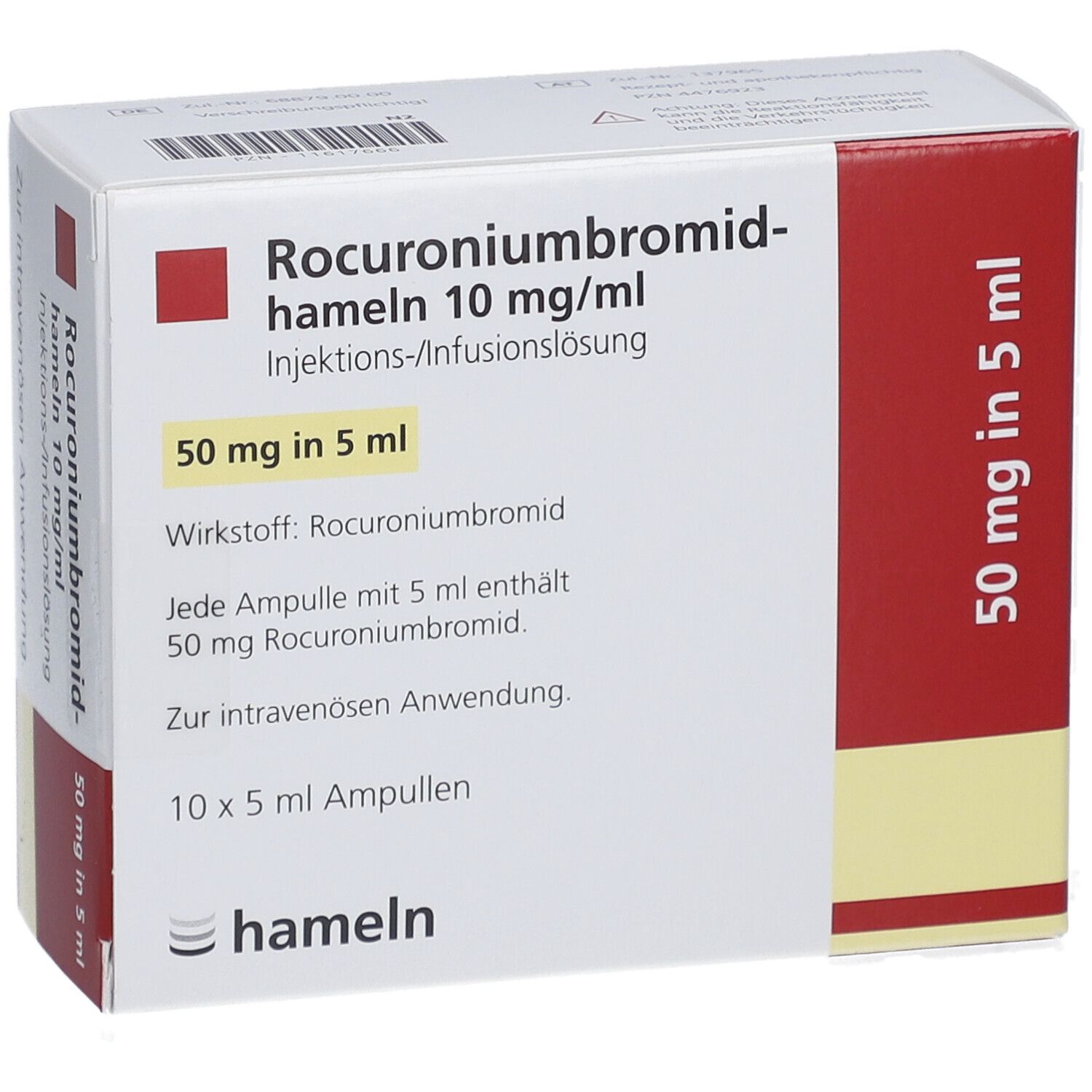 ROCURONIUMBROMID-hameln 10 mg/ml Inj./Inf.L.Amp.