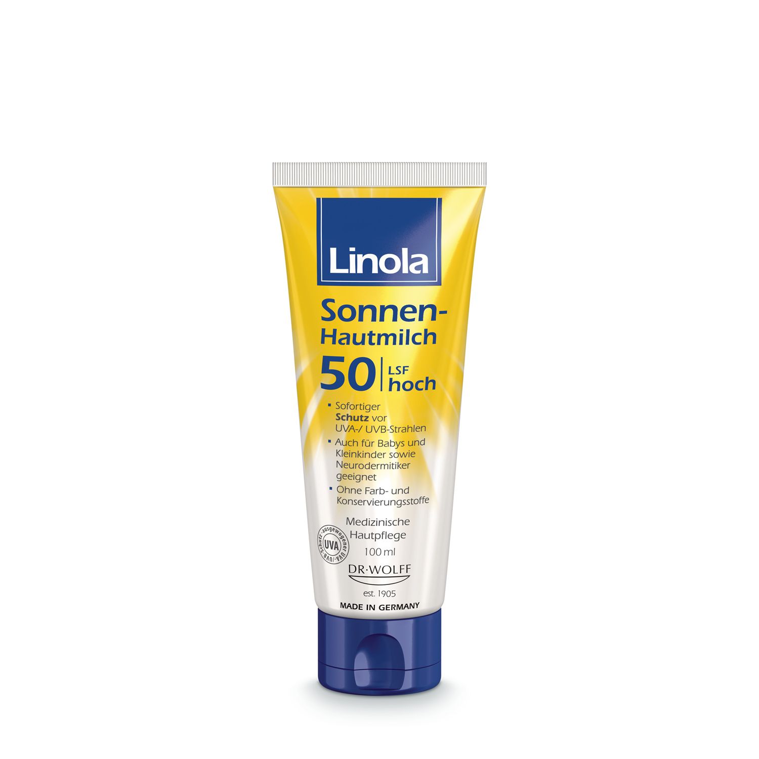 Linola Sonnen-Hautmilch - Sonnencreme LSF 50 für trockene, empfindliche und zu Neurodermitis neigende Haut