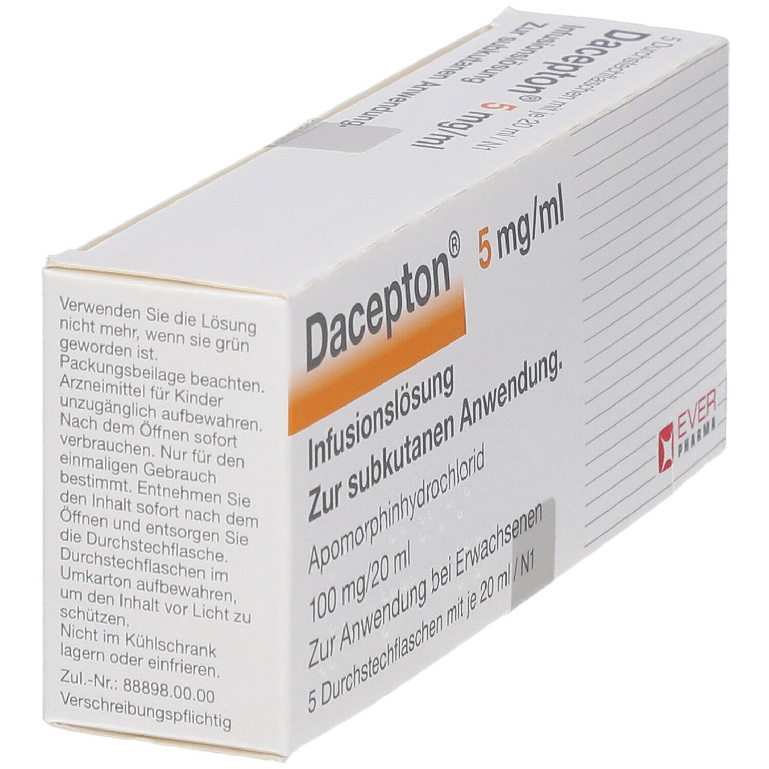 Dacepton 5 mg/ml 20 ml Vial Infusionslösung 5x20