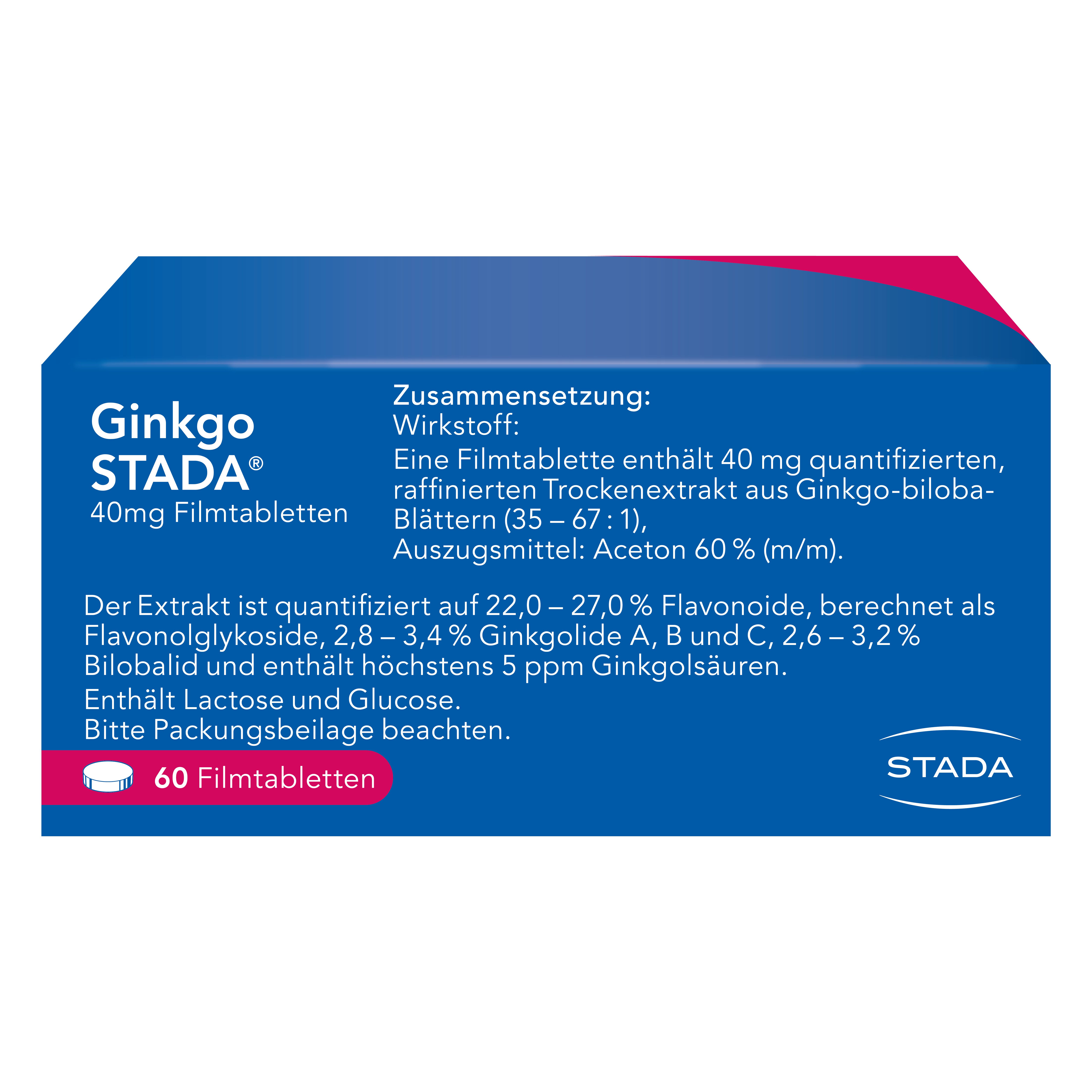 Ginkgo Biloba STADA® 40 mg bei Gedächtnis- und Konzentrationsstörungen