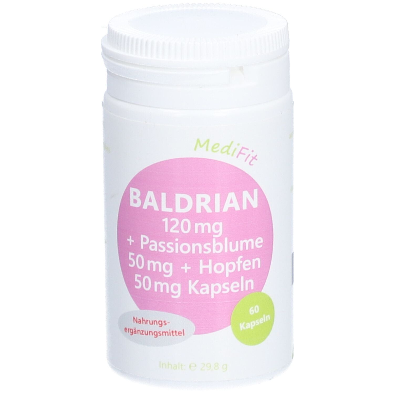 Baldrian 120 mg + Passionsblume 50 mg + Hopfen 50 mg