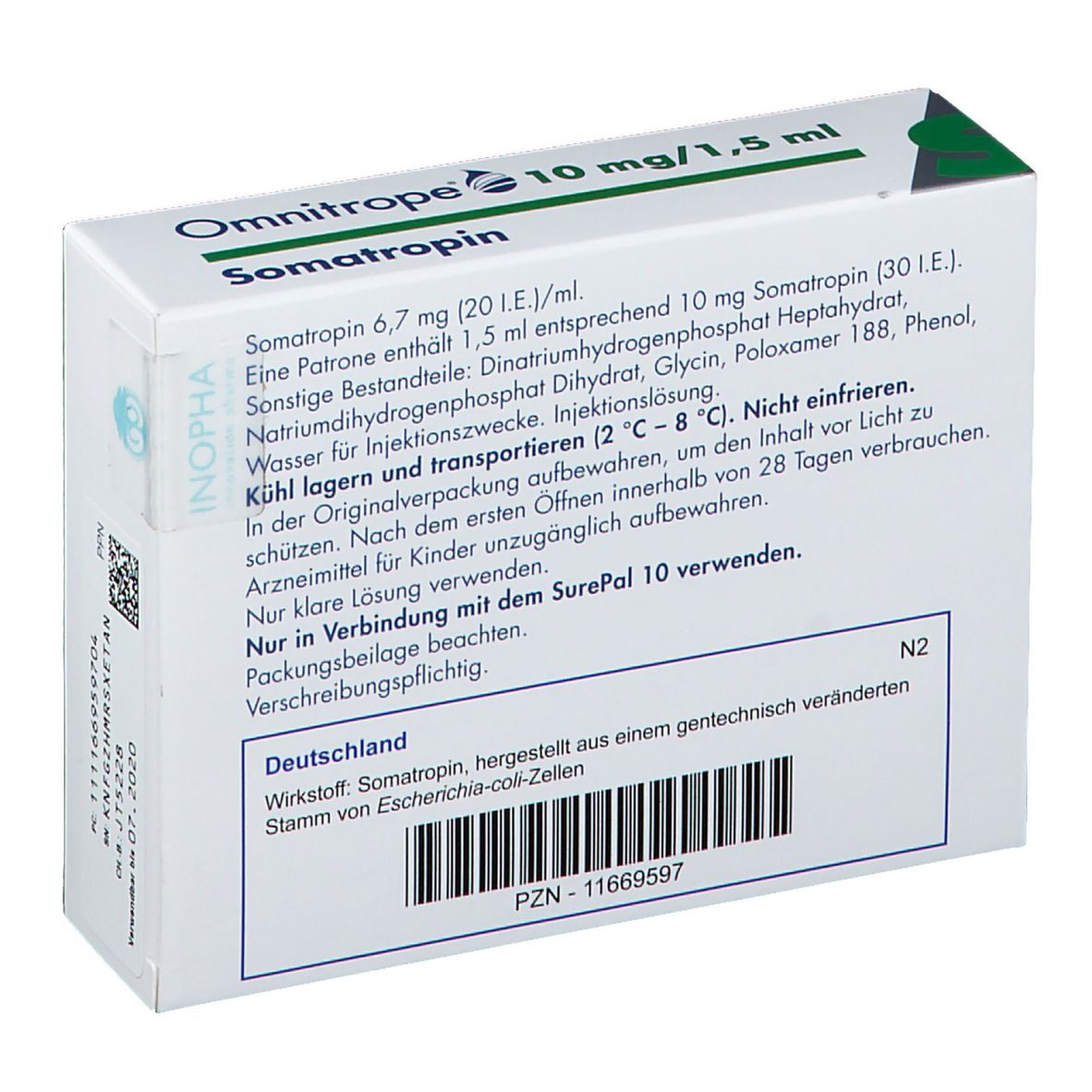 OMNITROPE 10 Mg/1,5 Ml Injektionslösung F.SurePal 5 St Mit Dem E-Rezept ...