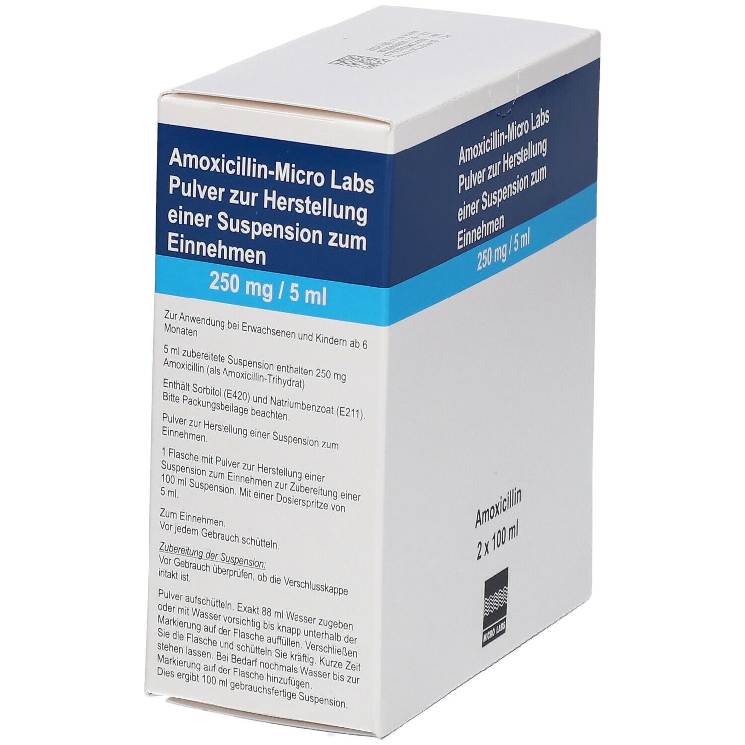 Amoxicillin micro labs 250 mg/5 ml