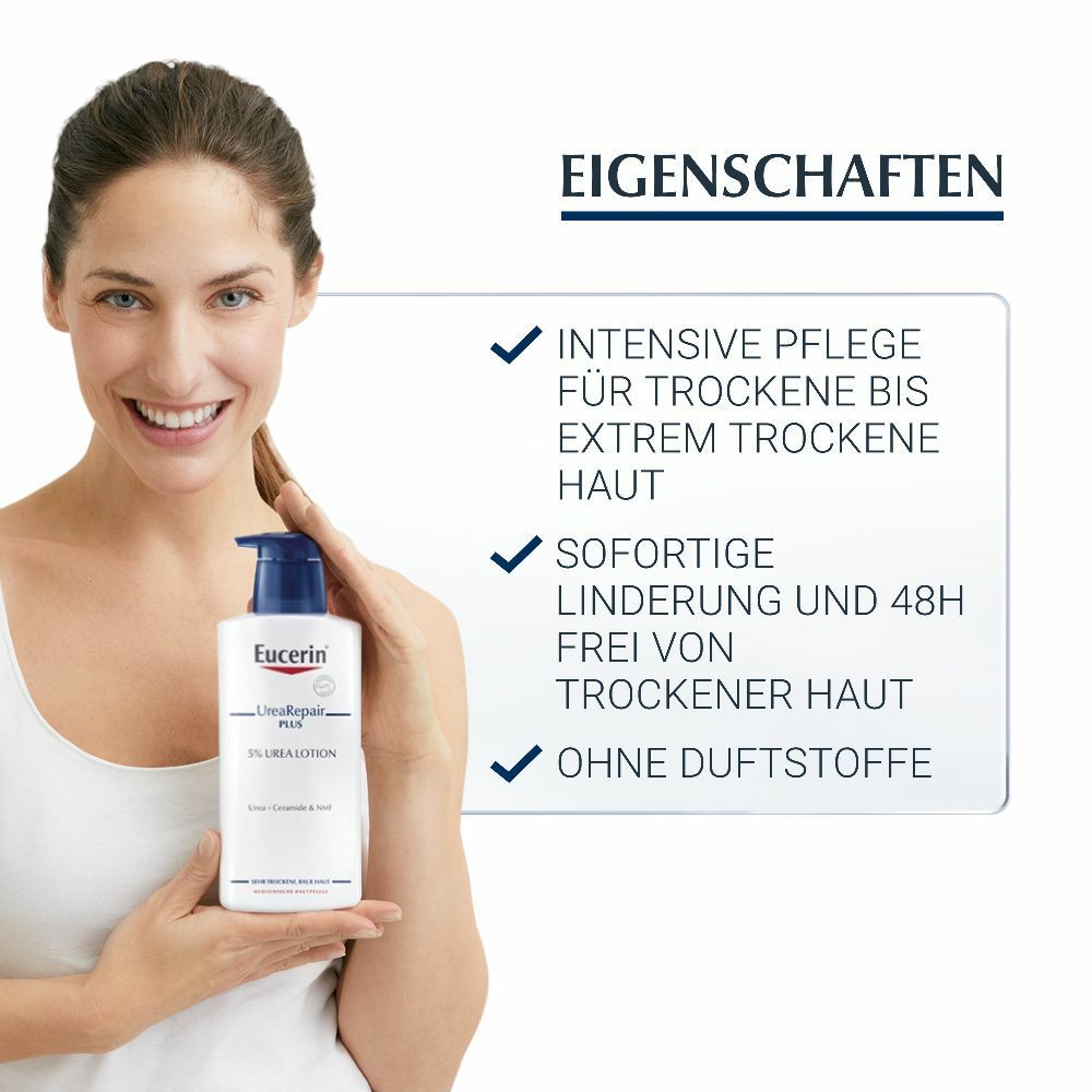 Eucerin® UreaRepair PLUS Lotion 5% – 48h intensive Pflege für trockene bis sehr trockene Haut