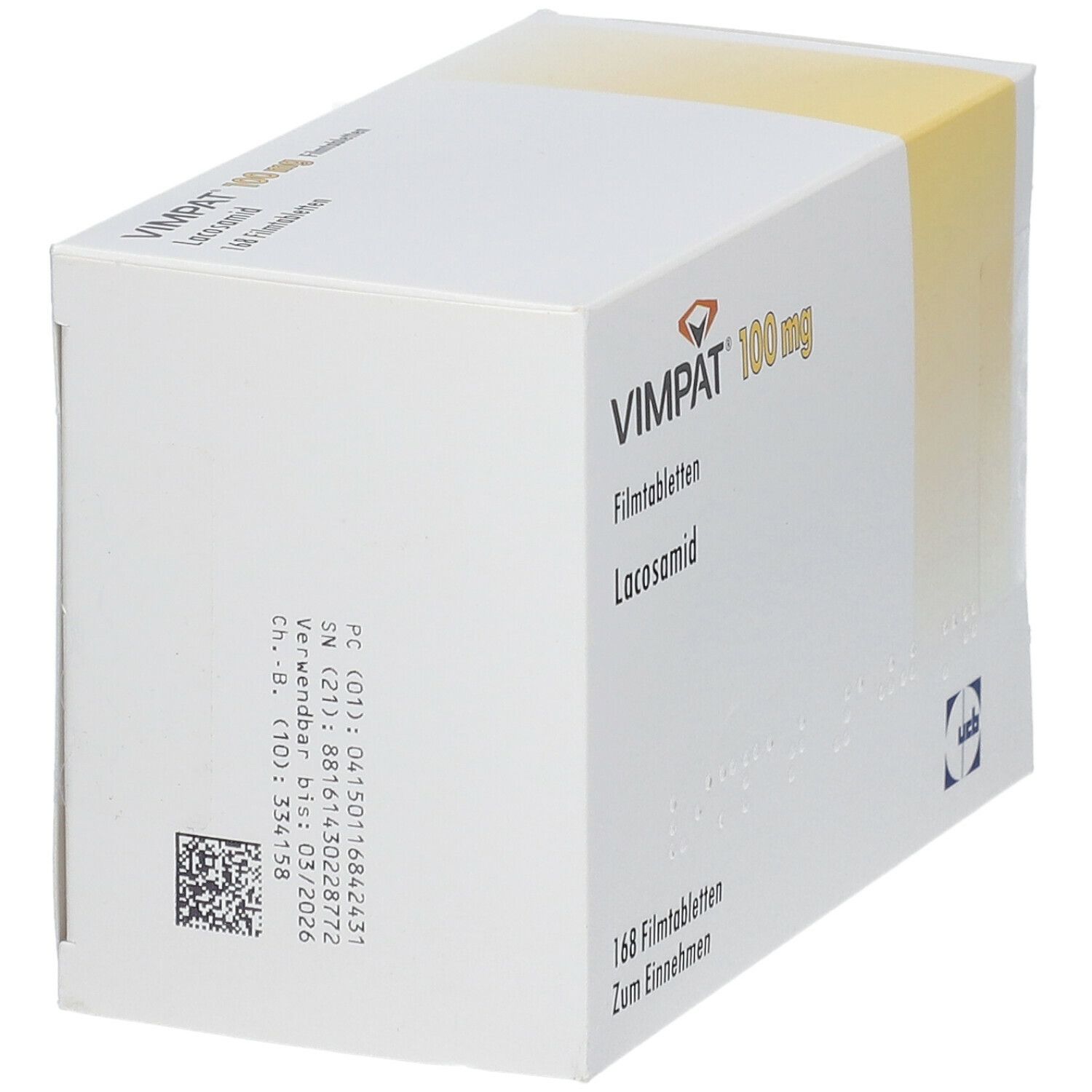 Vimpat 100 mg Filmtabletten 168 St