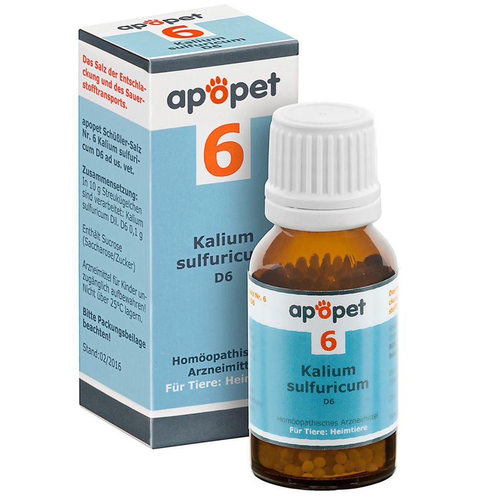 apopet® Schüßler Salz Nr. 6 Kalium sulfuricum D6 ad us. vet.
