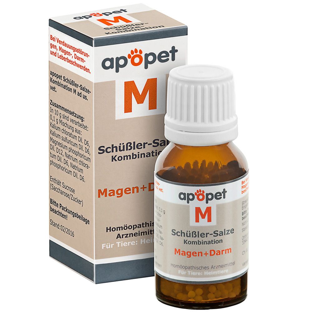 apopet® Schüßler-Salze-Kombination M ad us. vet. – Magen-Darm