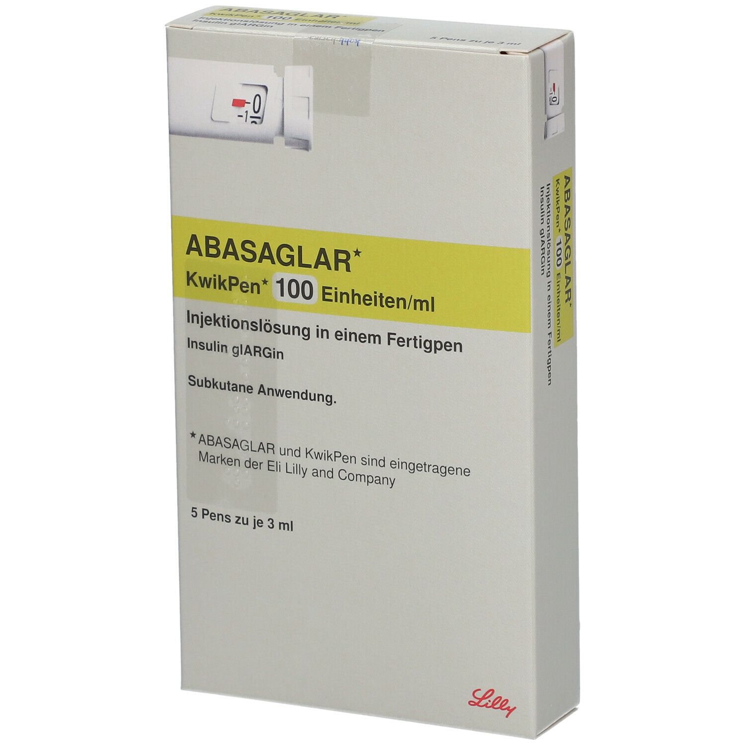 Abasaglar 100 E/ml Injektionslösung KwikPen 5x3 ml in einem Fertigpen