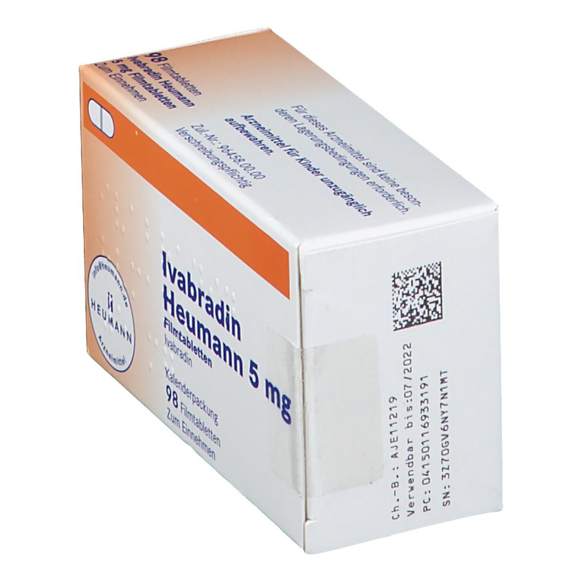 Ivabradin Heumann 5 mg Filmtabletten 98 St