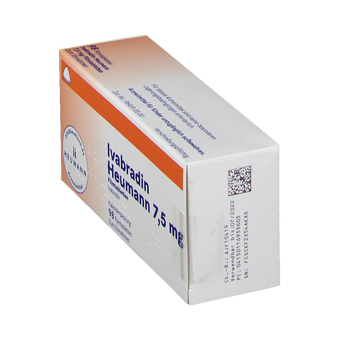 Ivabradin Heumann 7,5 mg Filmtabletten 98 St