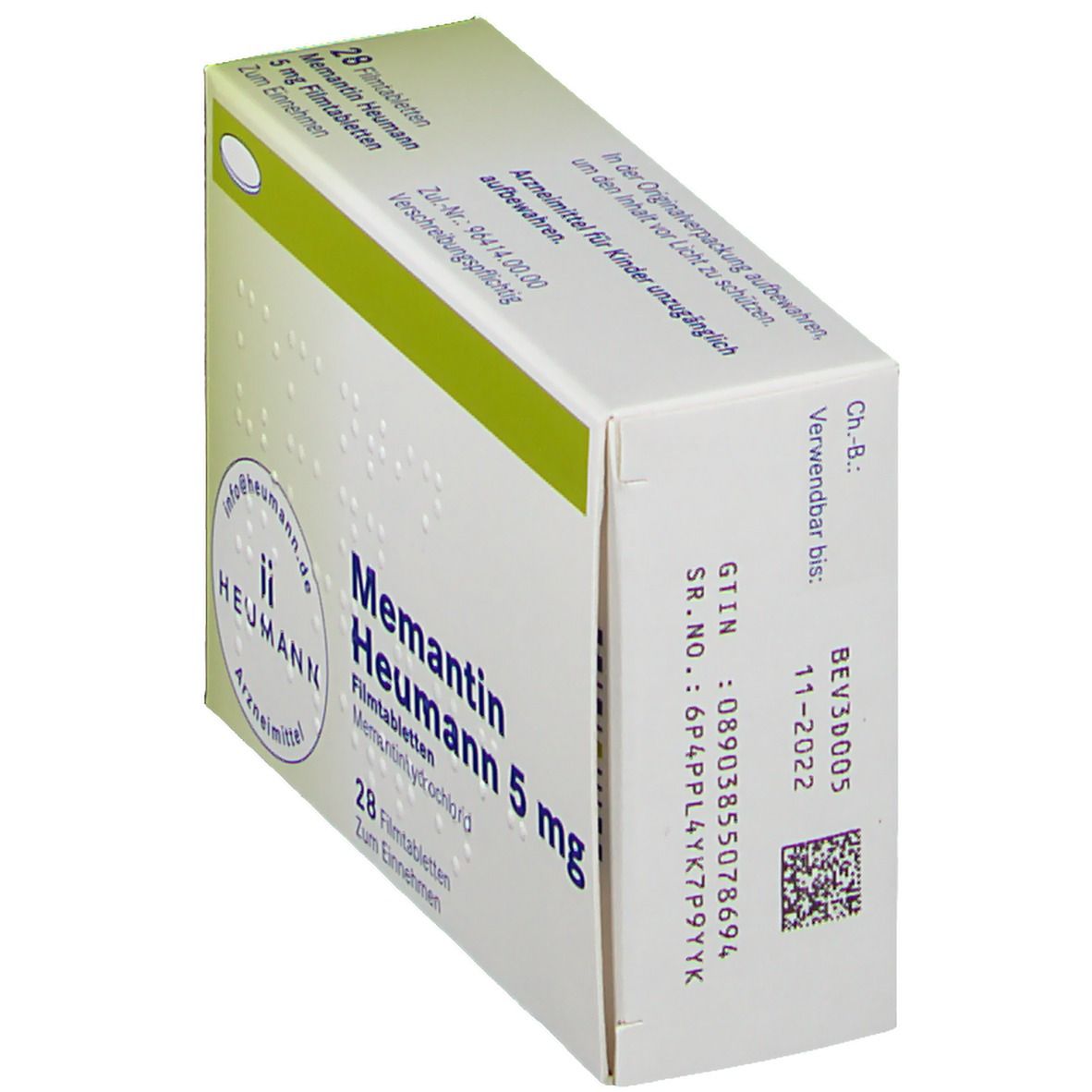 Memantin Heumann 5 mg Filmtabletten 28 St