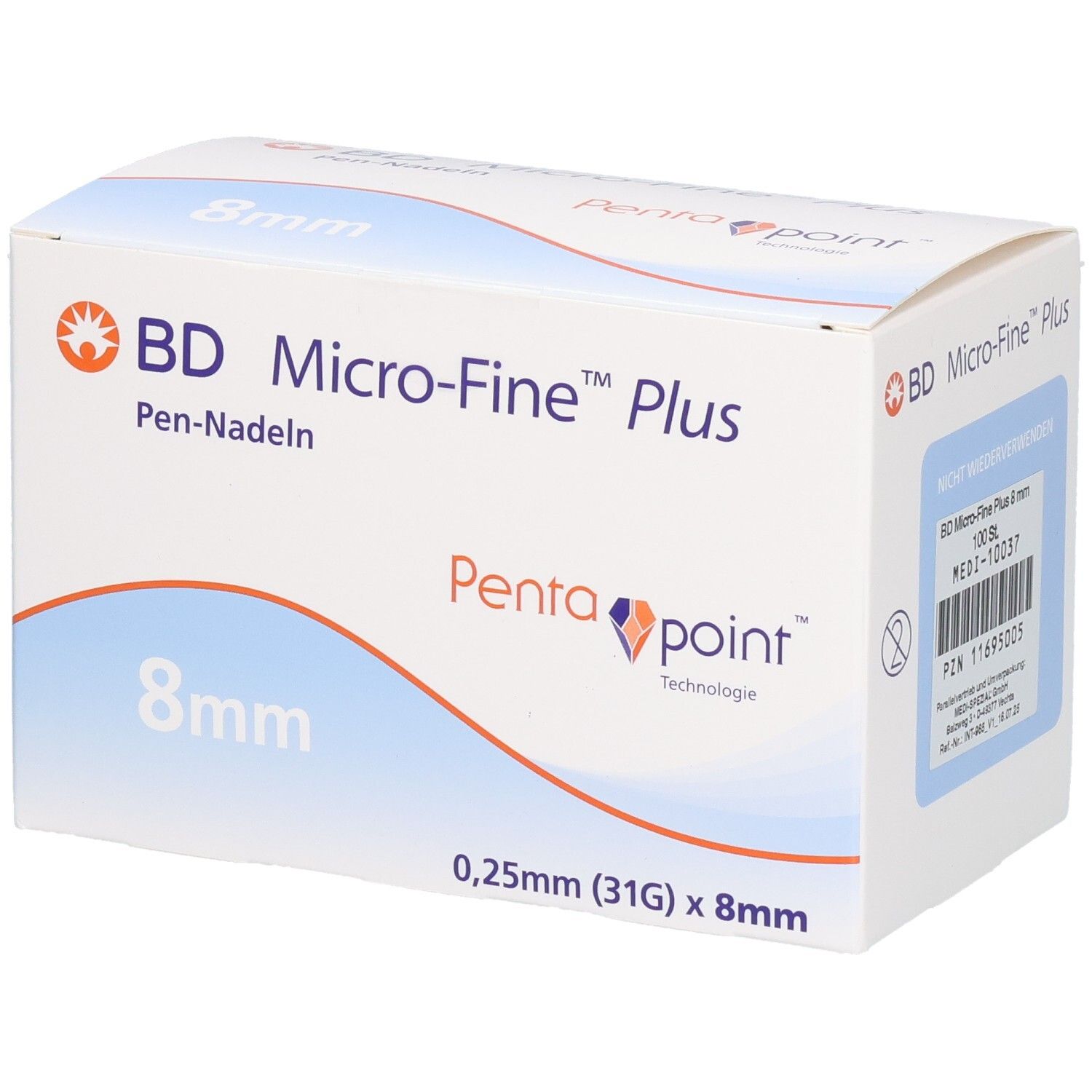 BD Micro-Fine+ Pen-Nadeln 0,25x8 mm 31 G 100 St Kanüle