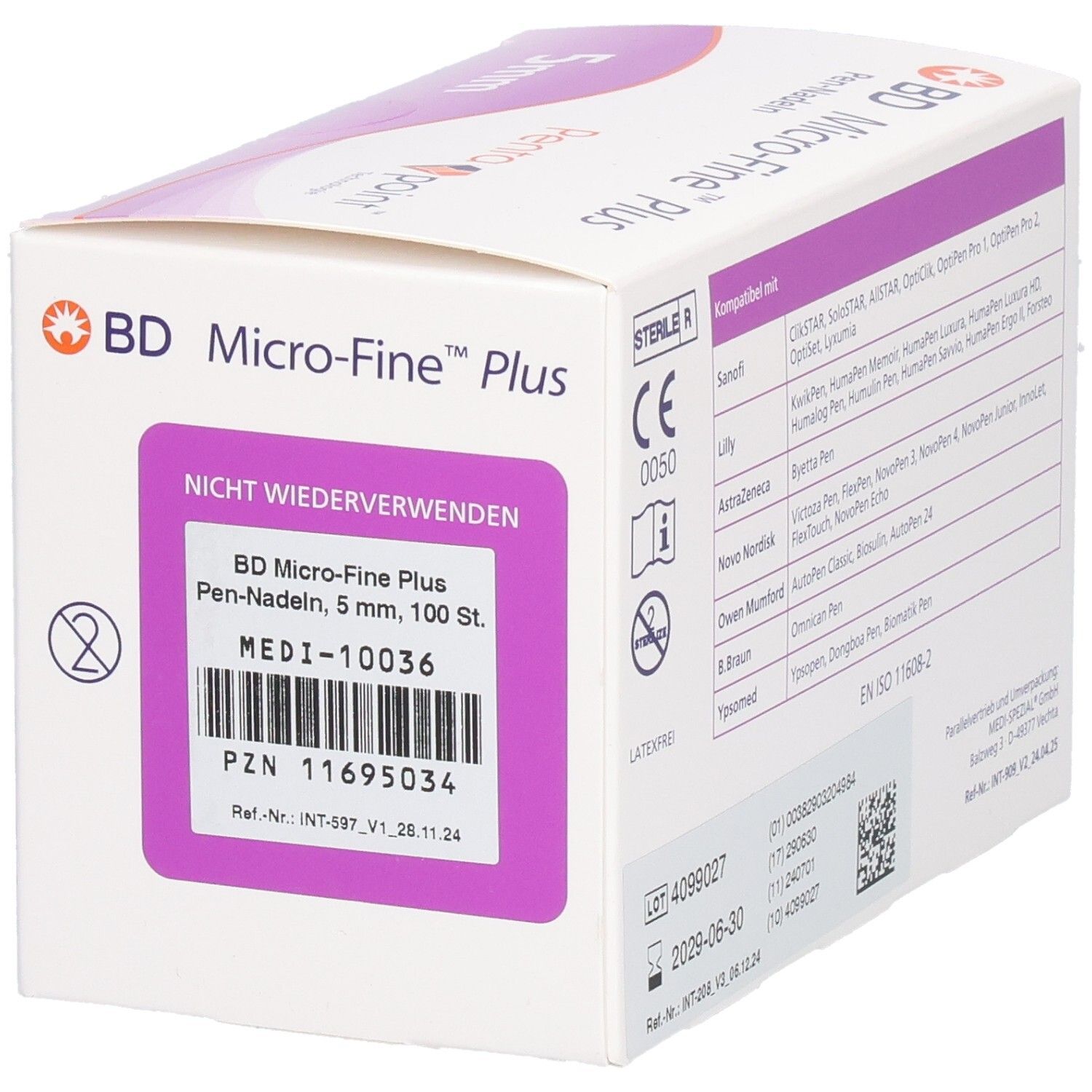 BD Micro-Fine™ Plus Pen-Nadeln 0,25mm (31G) x 5mm