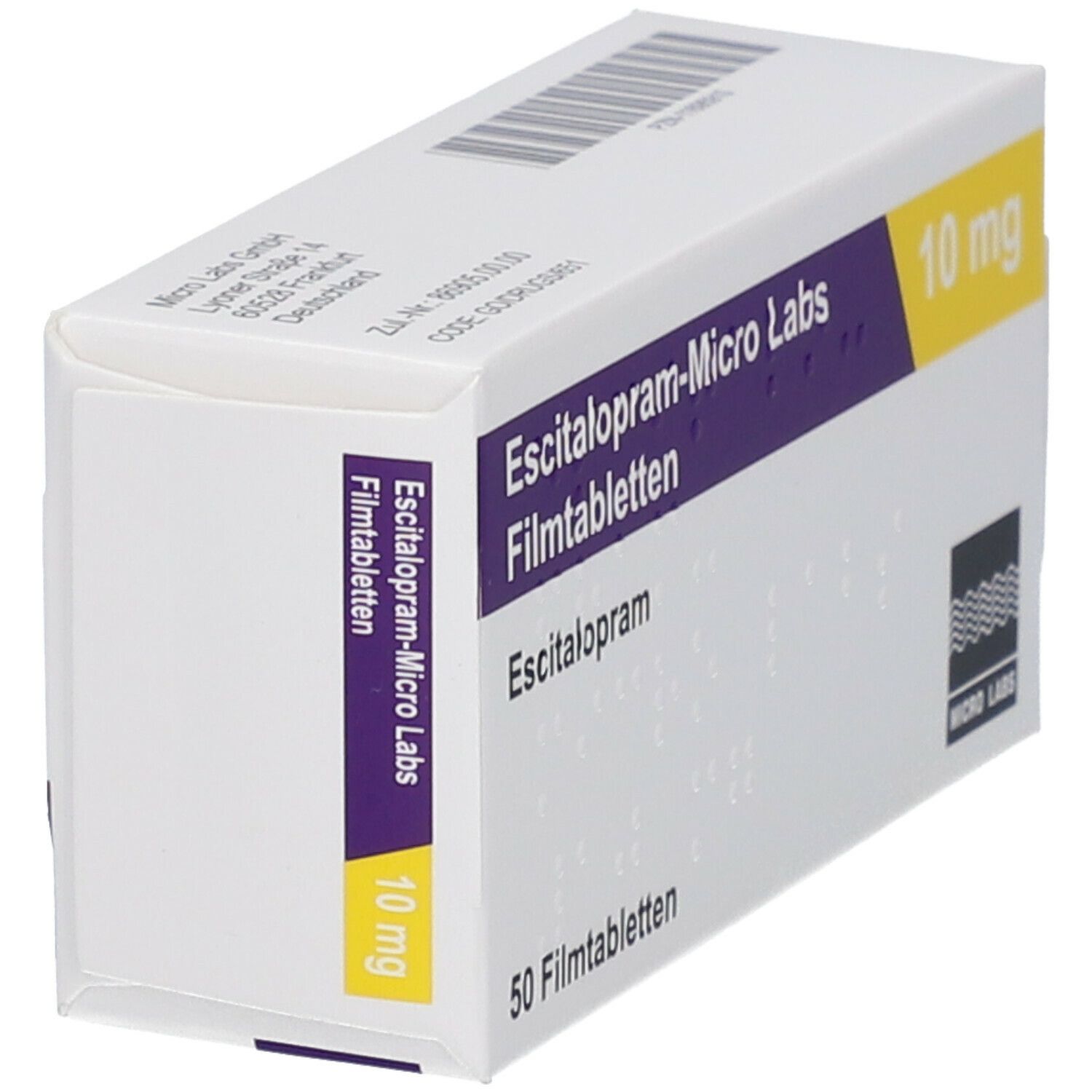 Escitalopram Micro Labs 10 mg Filmtabletten 50 St