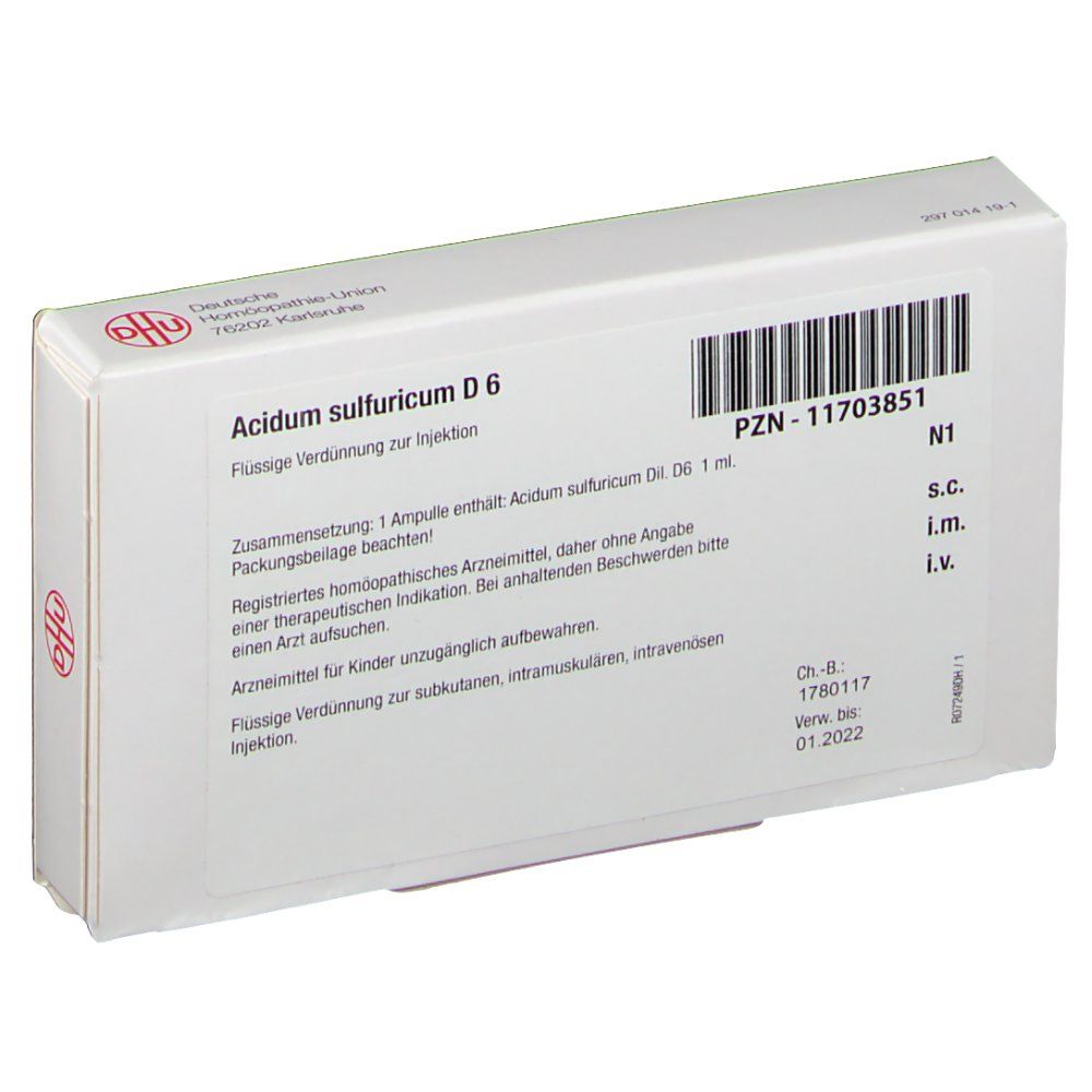 DHU Acidum Sulfuricum D6