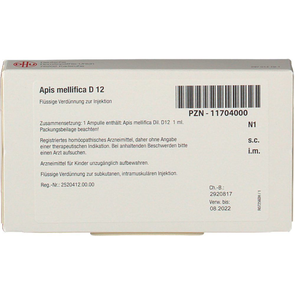 Apis Mellifica D 12 Ampullen 8x1 ml