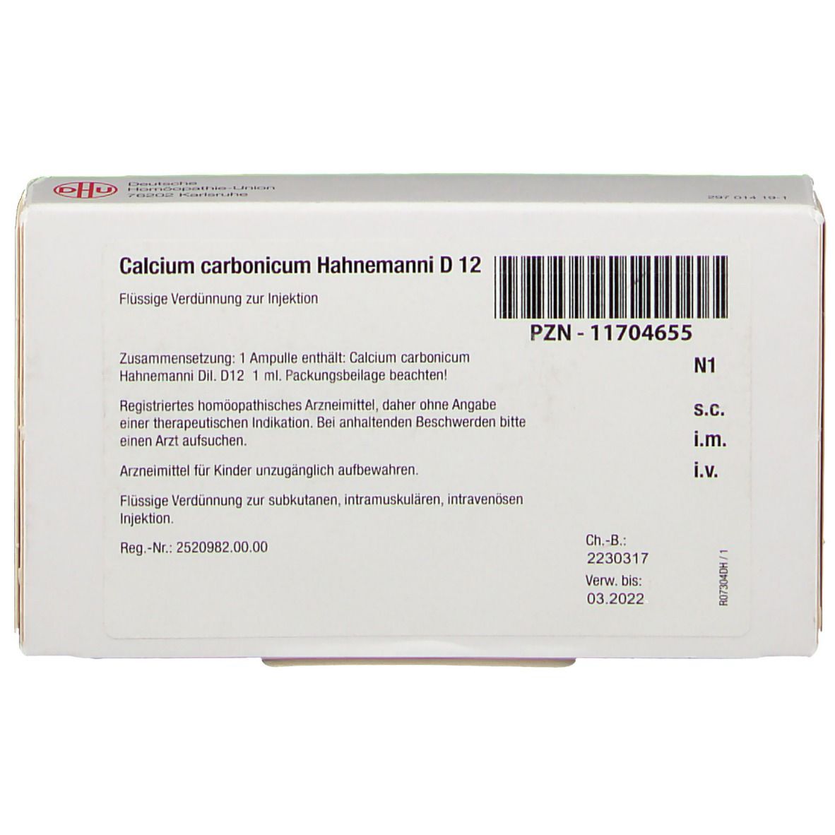 DHU Calcium carbonicum Hahnemanni D12 Ampullen