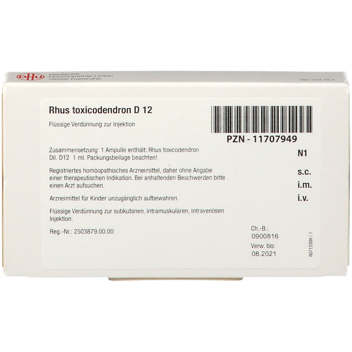 Rhus Toxicodendron D 12 Ampullen 8x1 ml