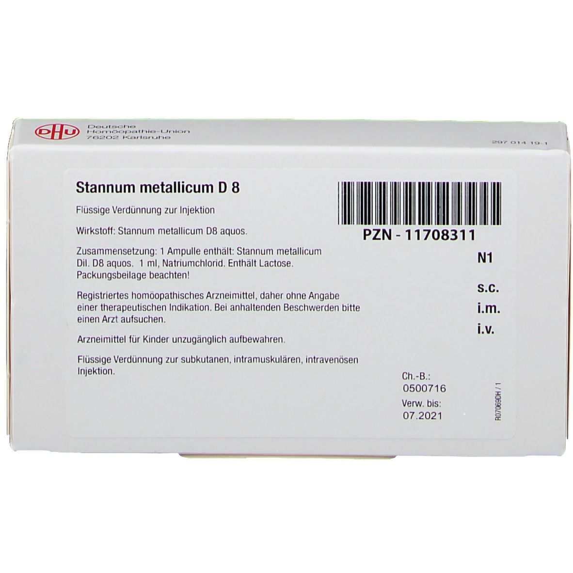 Stannum Metallicum D 8 Ampullen 8x1 ml