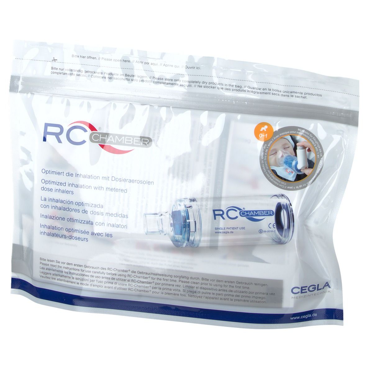 RC-Chamber ® mit Maske für Säuglinge 0-1 Jahr