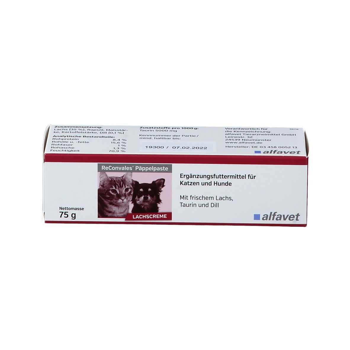 ReConvales® Päppelpaste Lachscreme für Hunde und Katzen