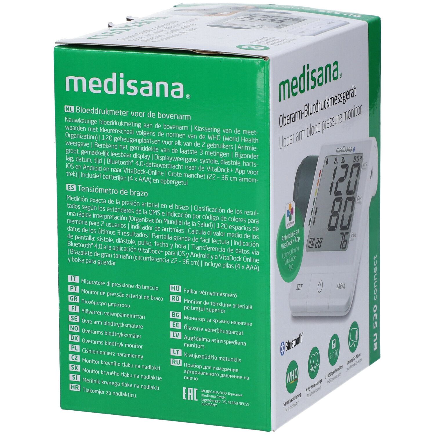 Medisana® Oberarm-Blutdruckmessgerät BU 530 connect