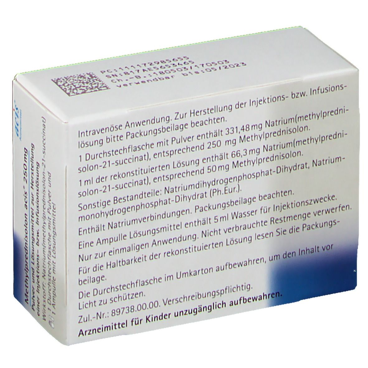 Methylprednisolon Ac 250Mg
