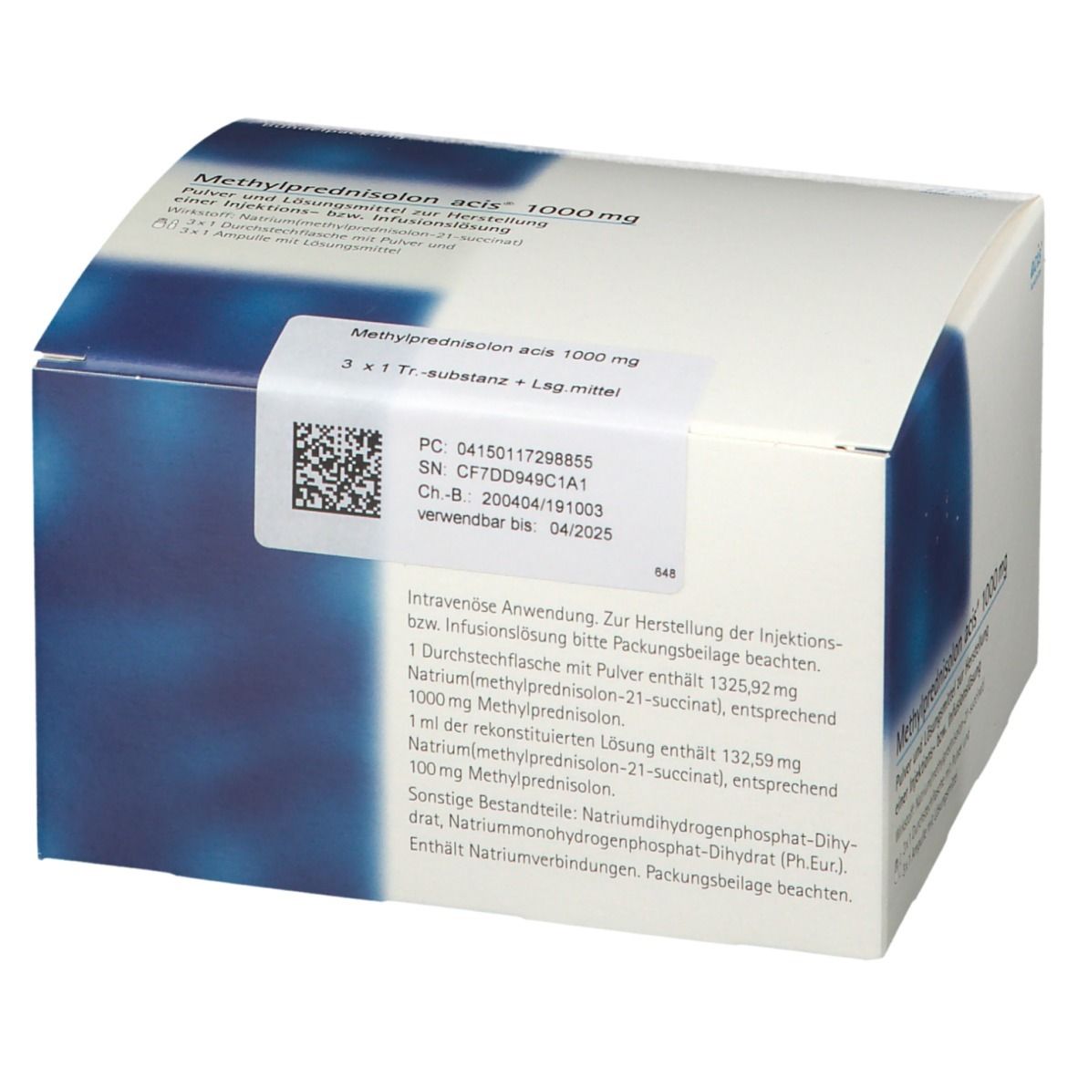 Methylprednisolon acis® 1000 mg