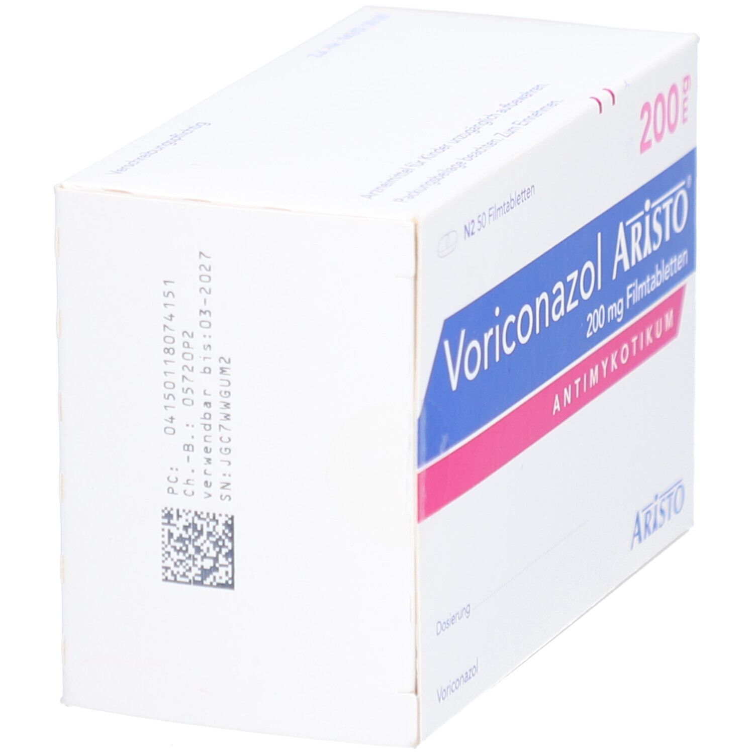 Voriconazol Aristo 200 mg Filmtabletten 50 St