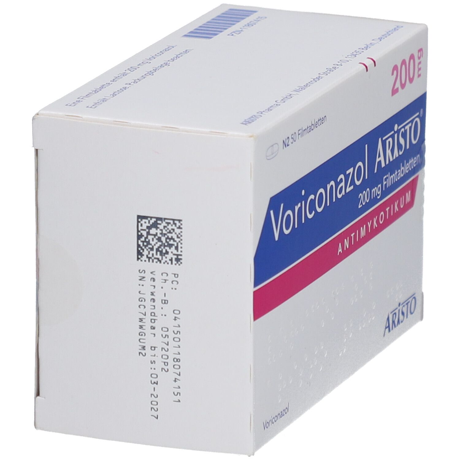 VORICONAZOL Aristo 200 mg Filmtabletten