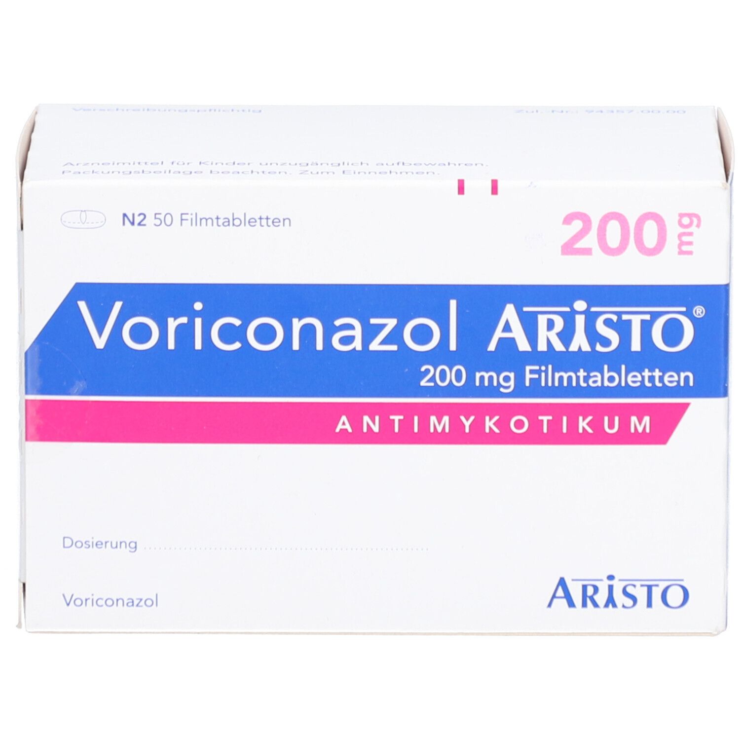 VORICONAZOL Aristo 200 mg Filmtabletten