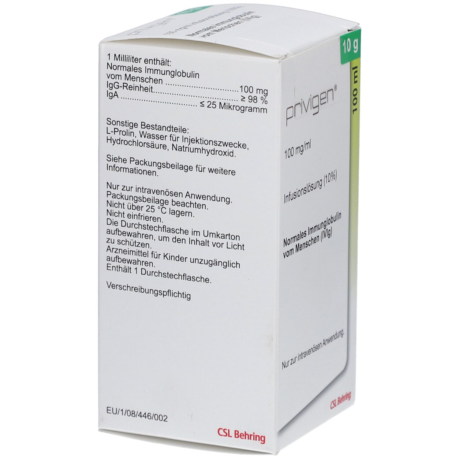 PRIVIGEN 10% Lösung 10 g Infusionslösung Dsfl.