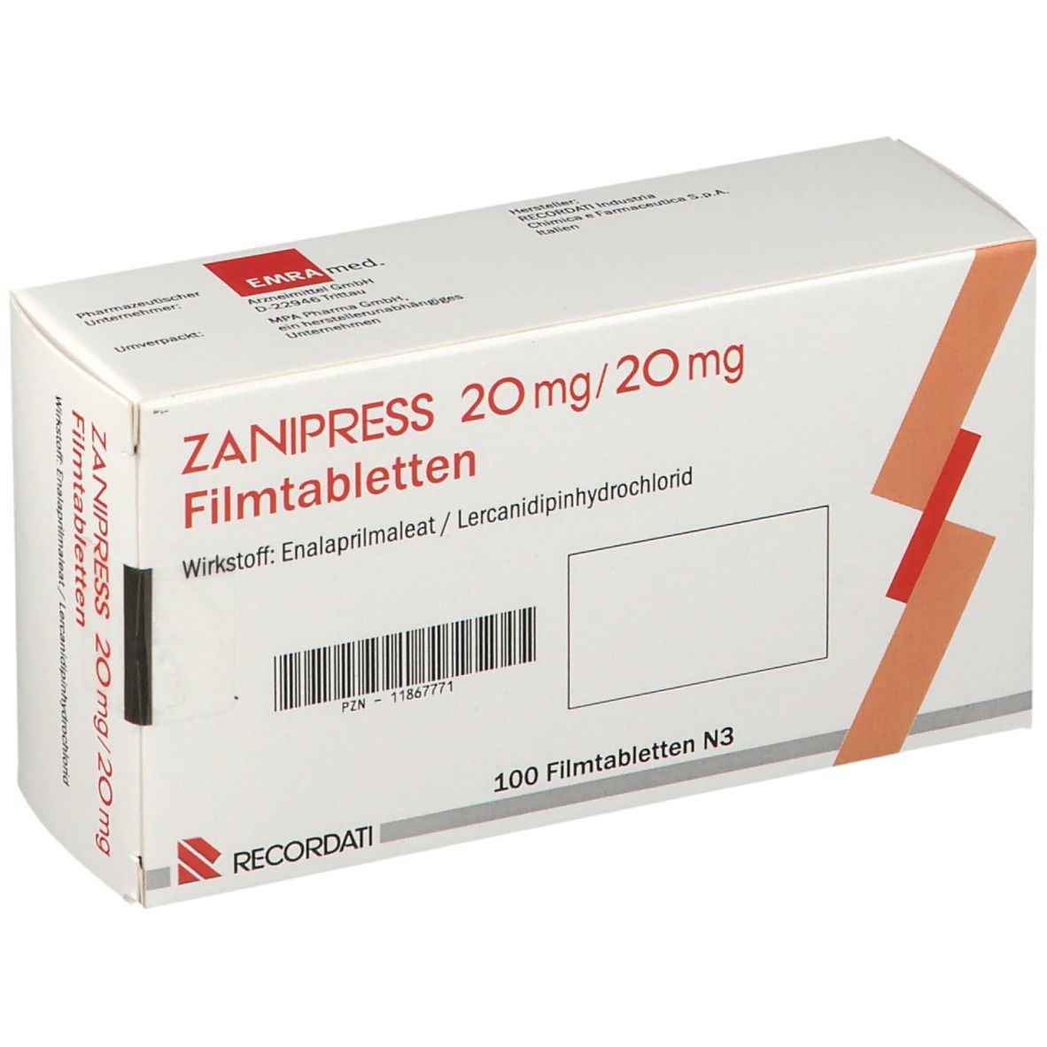 ZANIPRESS 20 mg/20 mg