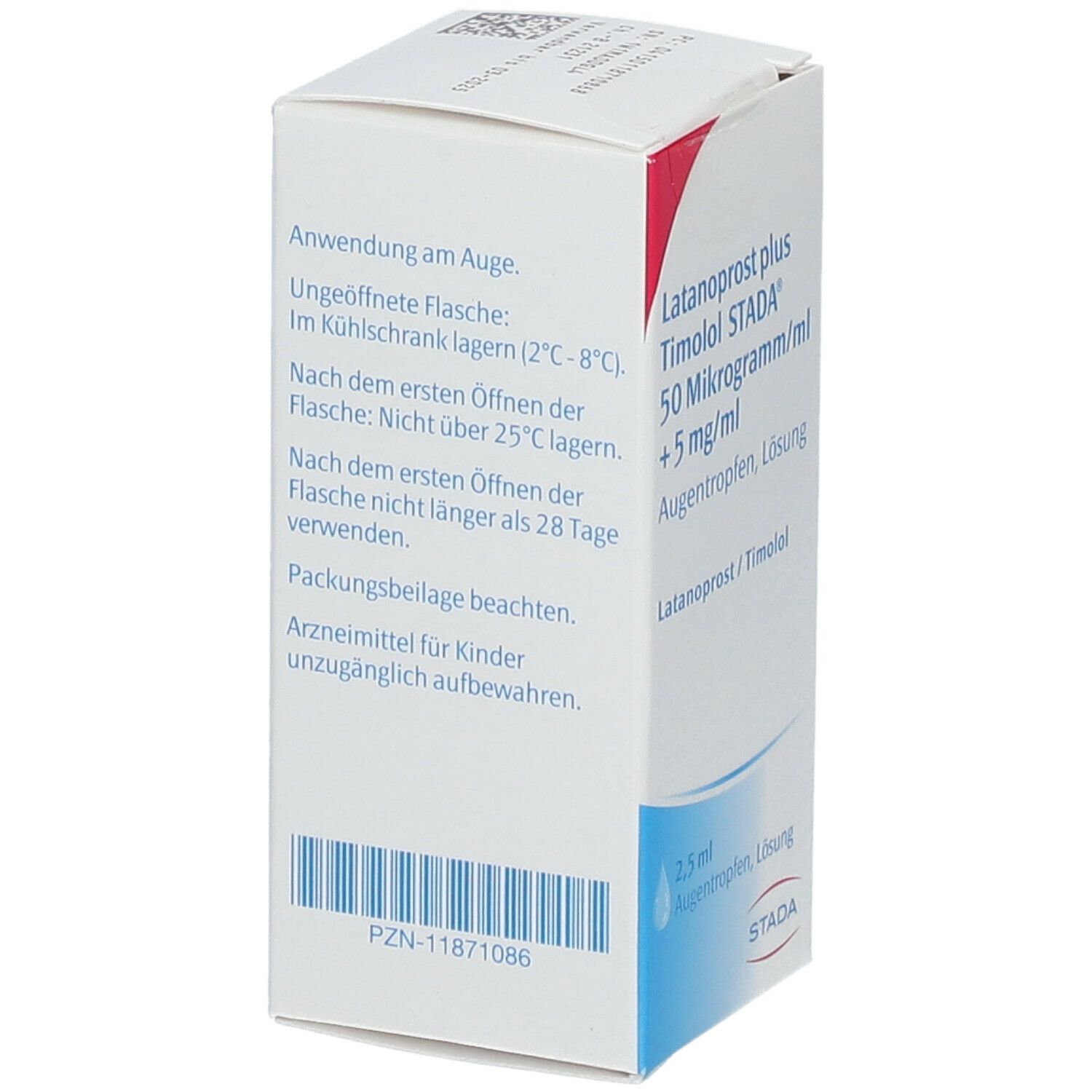 Latanoprost plus Timolol STADA® 50 µg/ml + 5 mg/ml Augentropfen, Lösung