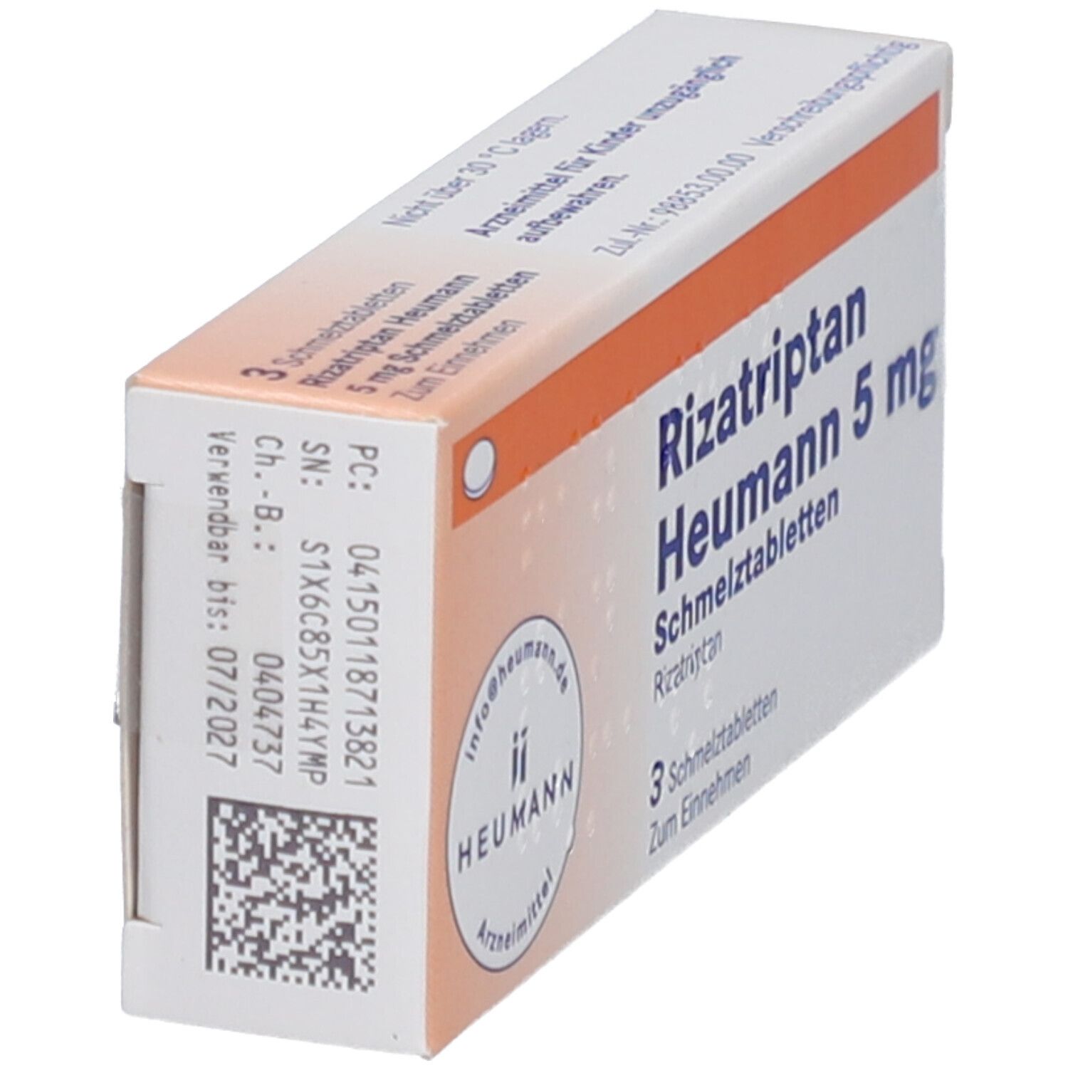 Rizatriptan Heumann 5 mg Schmelztabletten 3 St