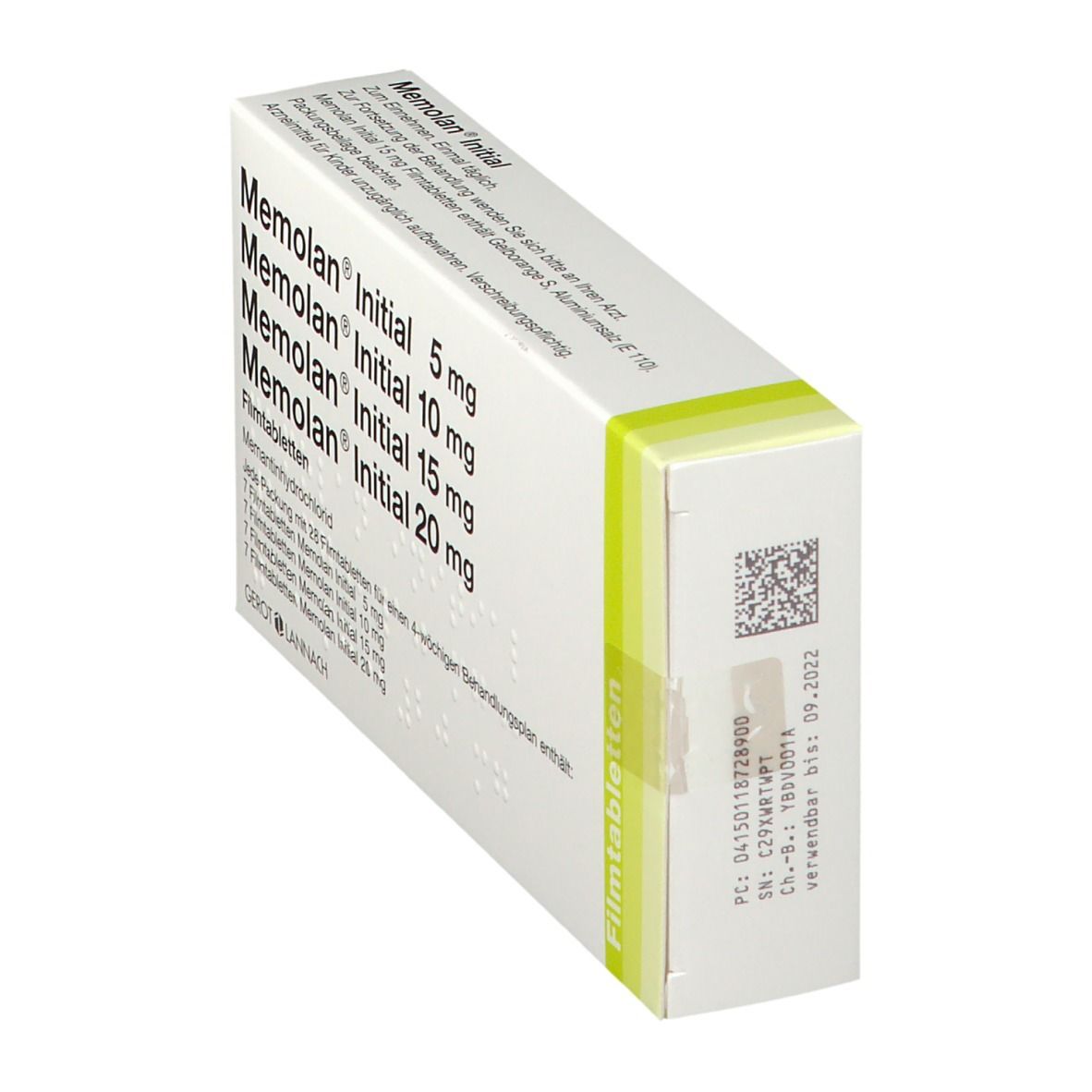 Memolan® initial 5/10/15/20 mg