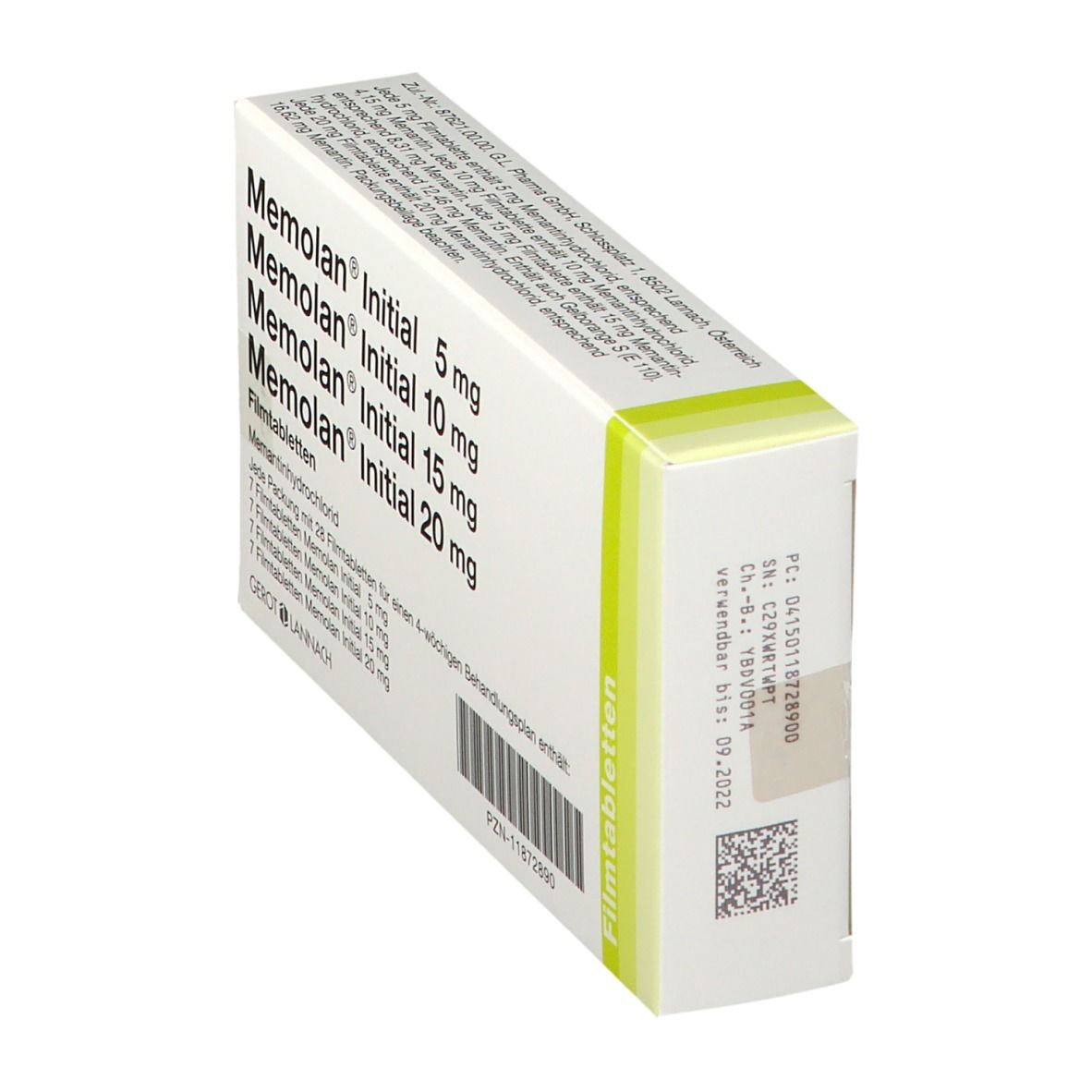 Memolan® initial 5/10/15/20 mg