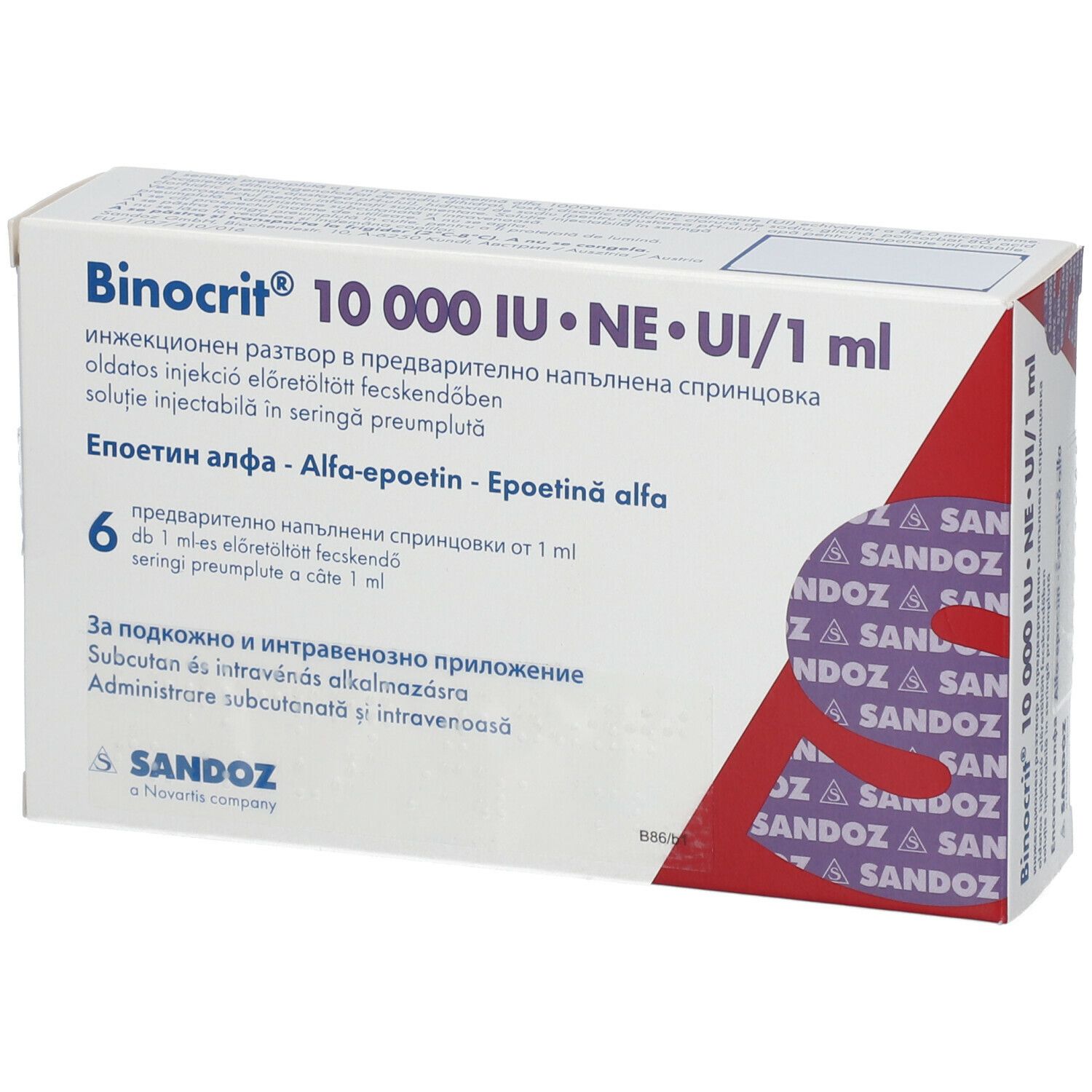 BINOCRIT 10.000 I.E./1 ml Inj.-Lsg.i.e.Fertigspr.