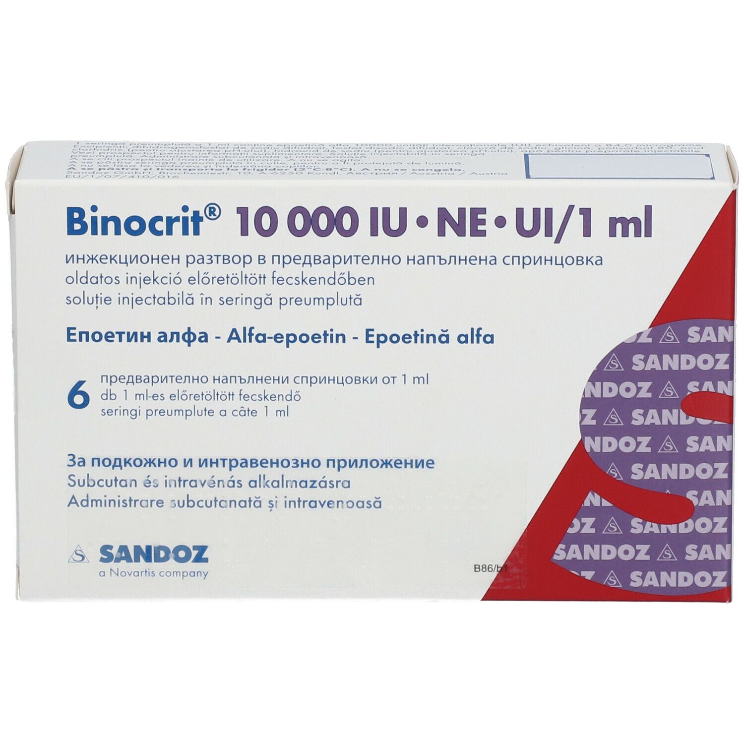 BINOCRIT 10.000 I.E./1 ml Inj.-Lsg.i.e.Fertigspr.