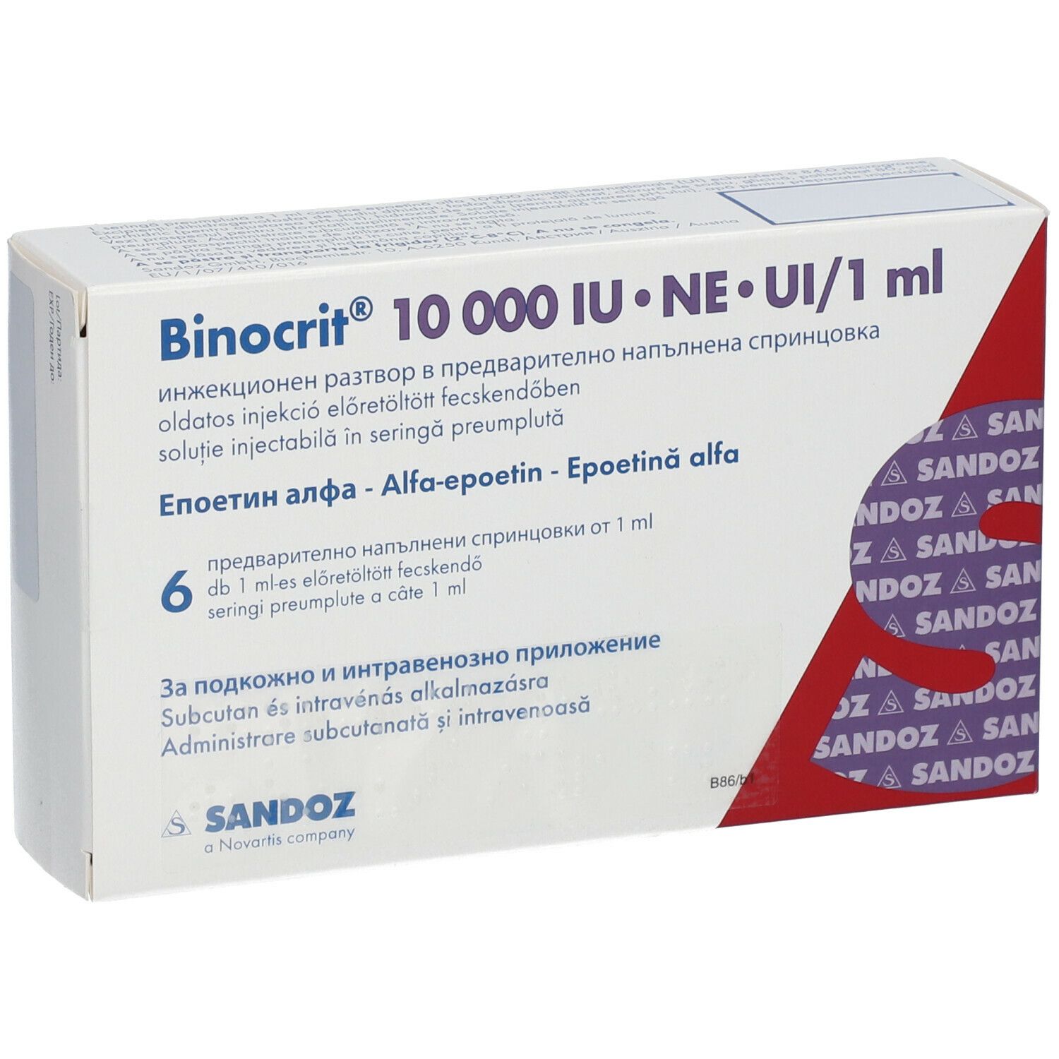 BINOCRIT 10.000 I.E./1 ml Inj.-Lsg.i.e.Fertigspr.