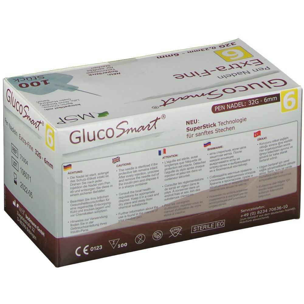 GlucoSmart® Extra-Fine Pen Nadeln 6 mm 32 G