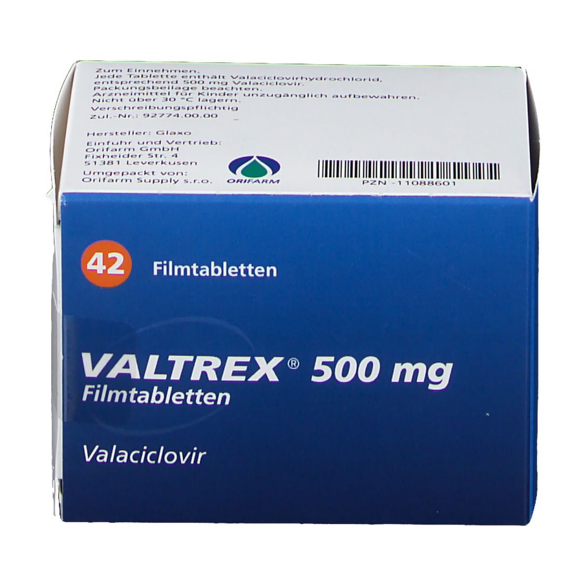 Valtrex tabletten 500 mg