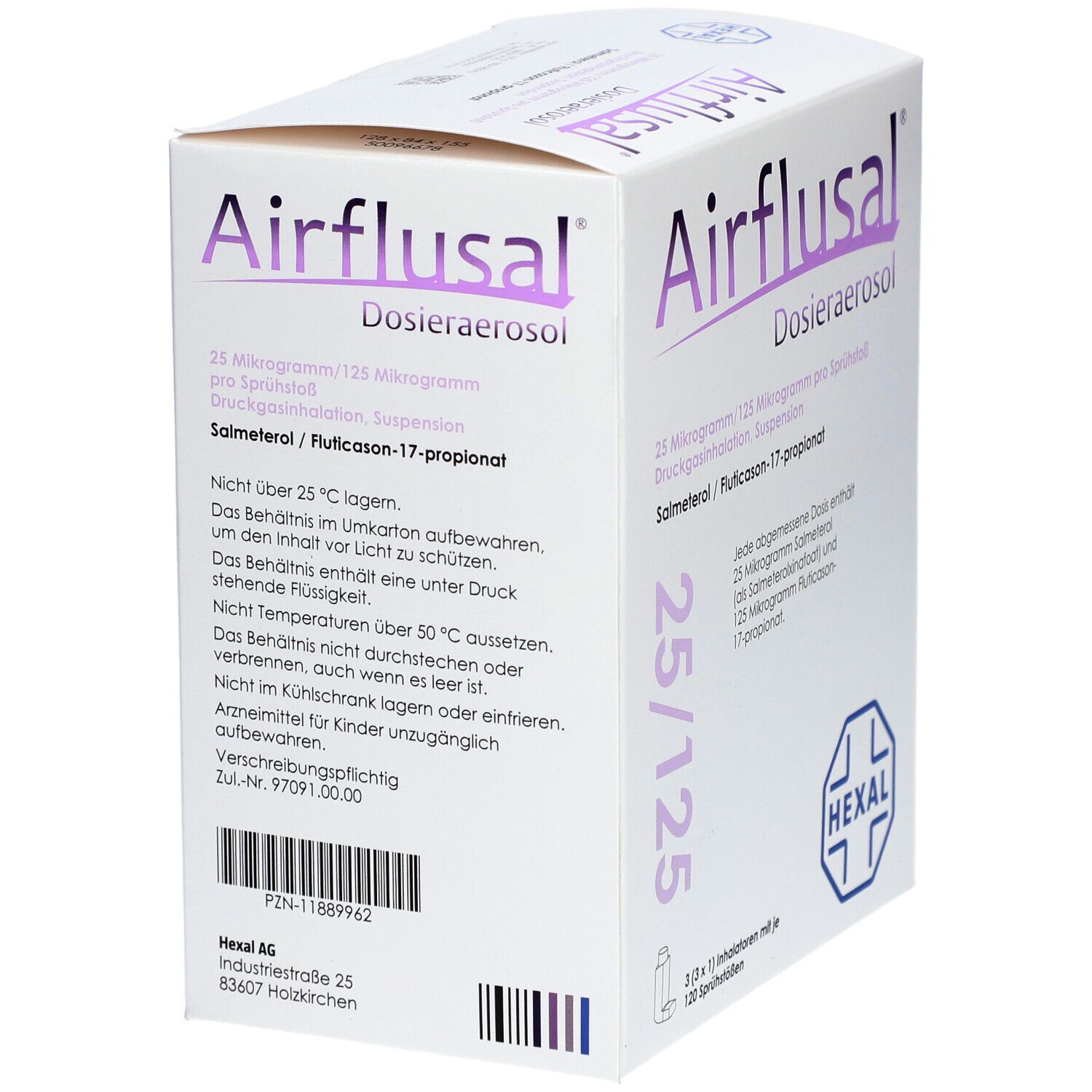 Airflusal Dosieraer.25 µg/125 µg/Sprühst.120 Hub 1 St Dosieraerosol