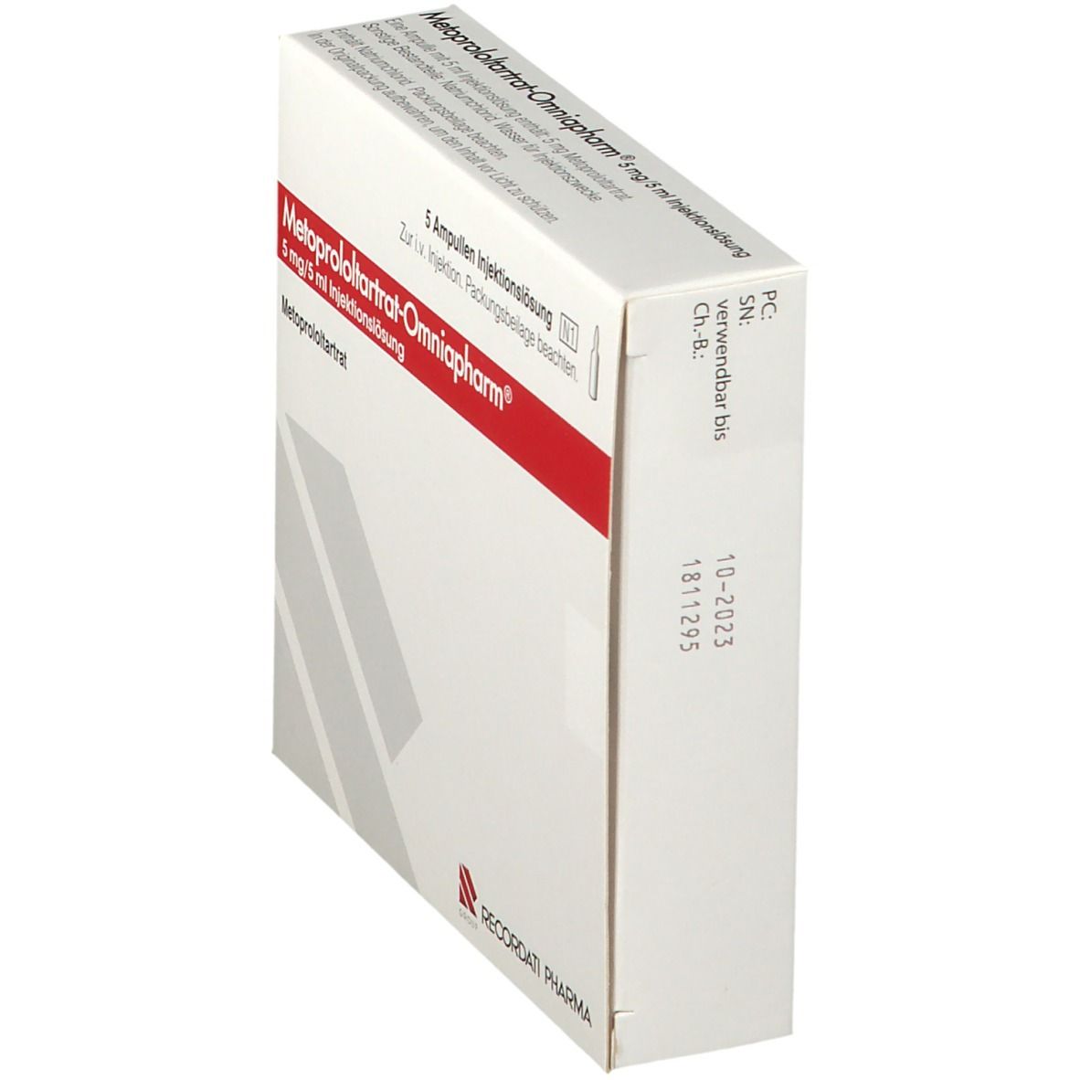 METOPROLOLTARTRAT-Omniapharm 5 mg/5 ml Inj.-Lsg. 5x5 Injektionslösung